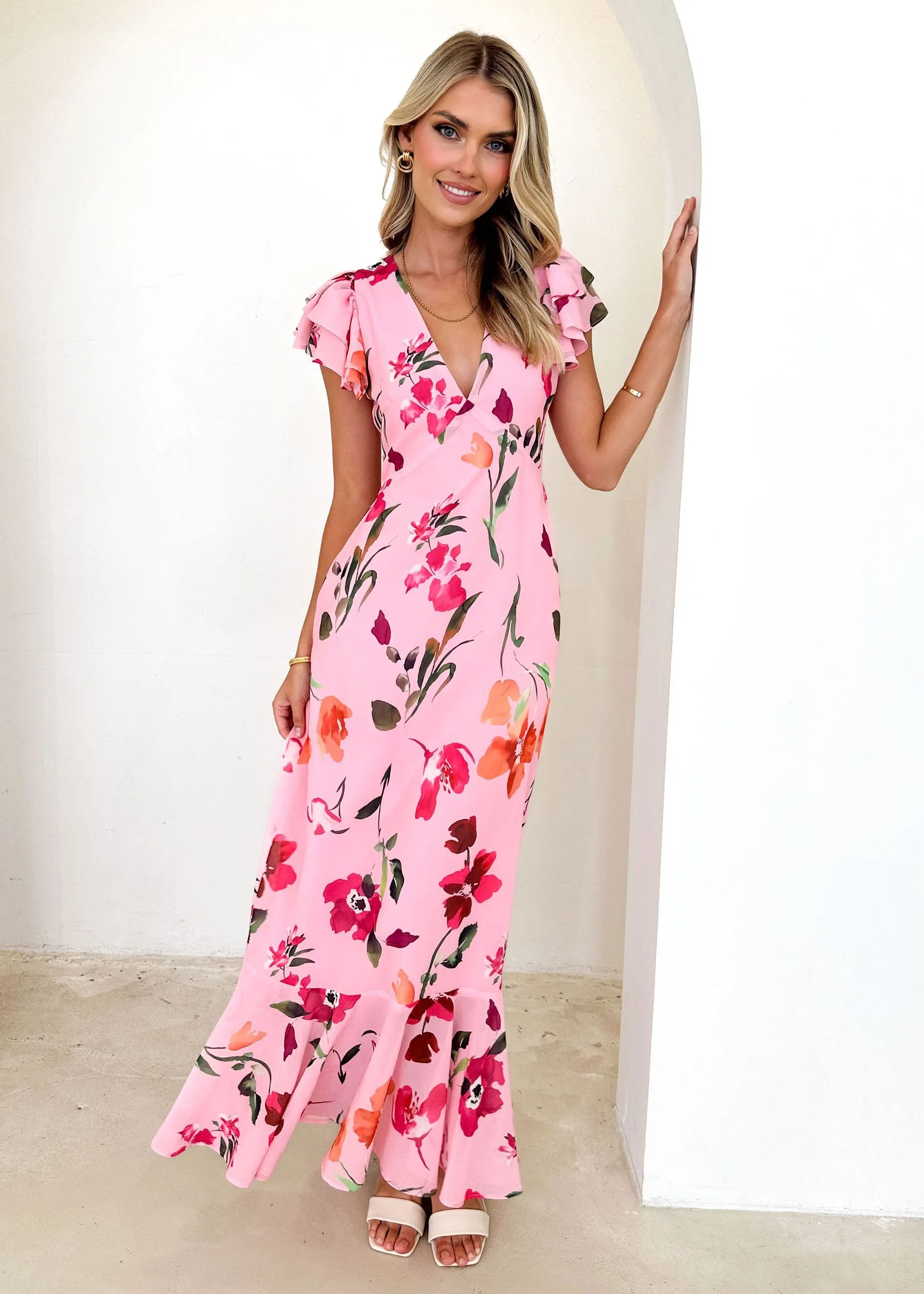 Vettie Maxi Dress - Pink Azalea sold by Gingham & Heels product image thumbnail 3