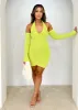 Nadiana Knit Mini Dress - Citrus sold by Gingham & Heels