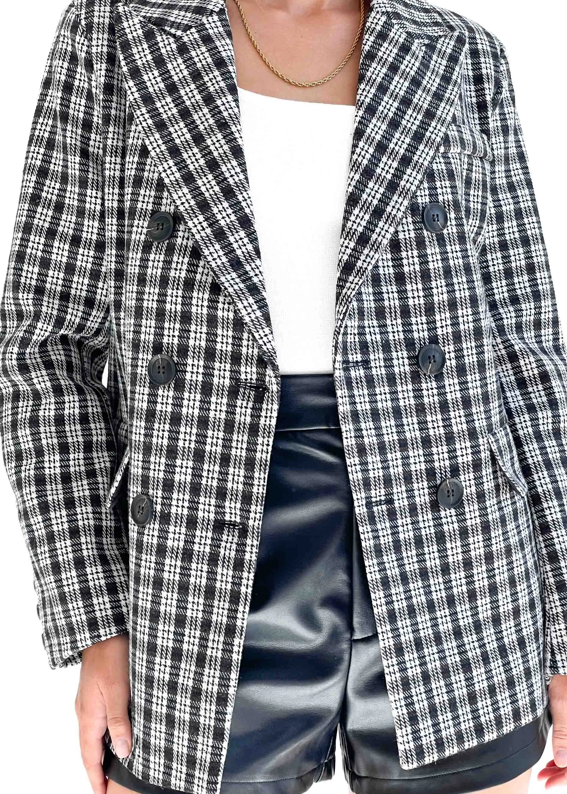 Classon Blazer - Black Check sold by Gingham & Heels product image thumbnail 2