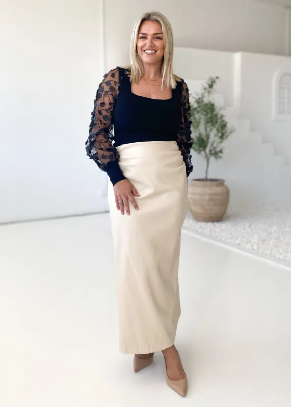 Prisley Knit Top - Black sold by Gingham & Heels