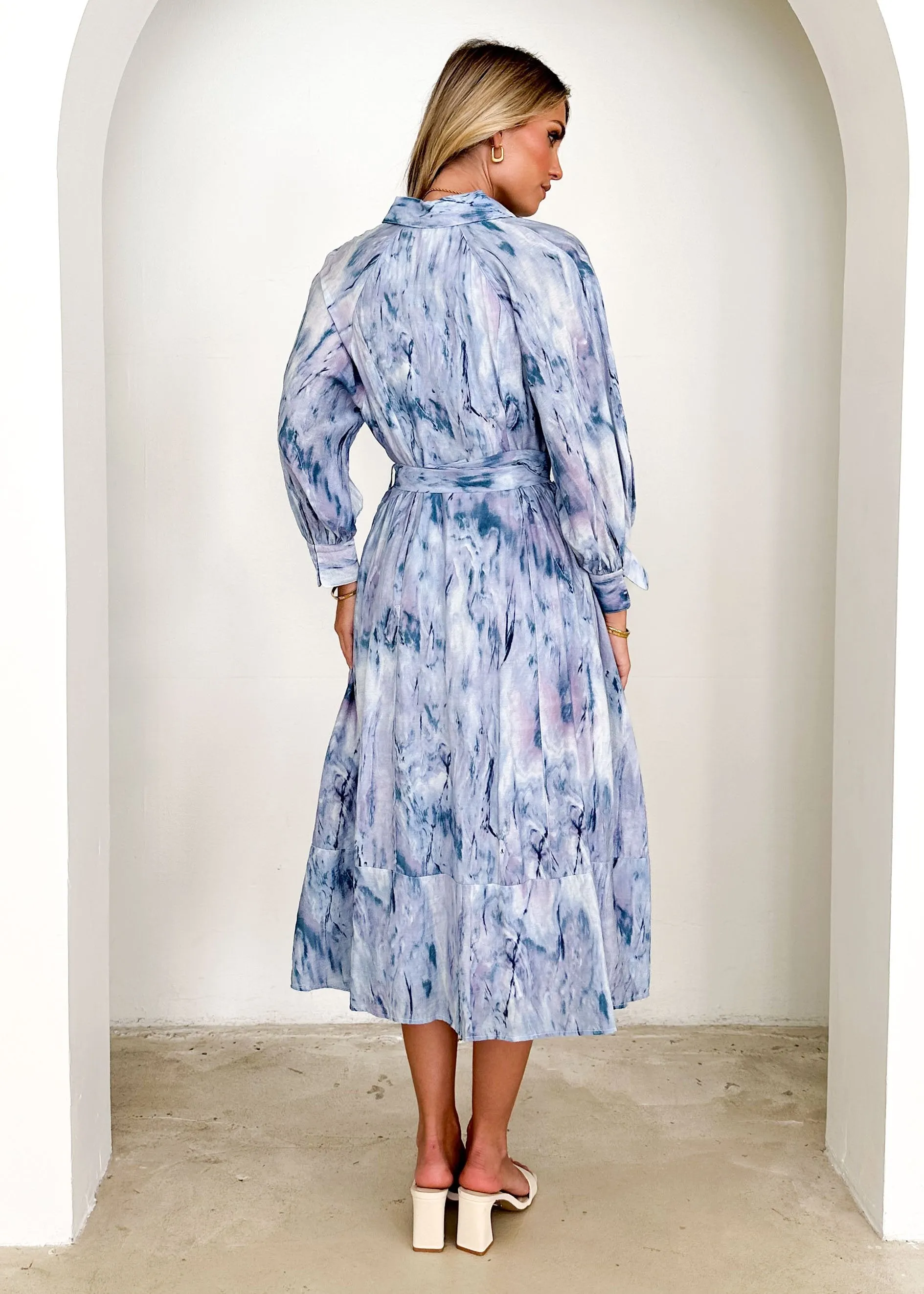 Bonnie Midi Dress - Blue Splash sold by Gingham & Heels product image thumbnail 5