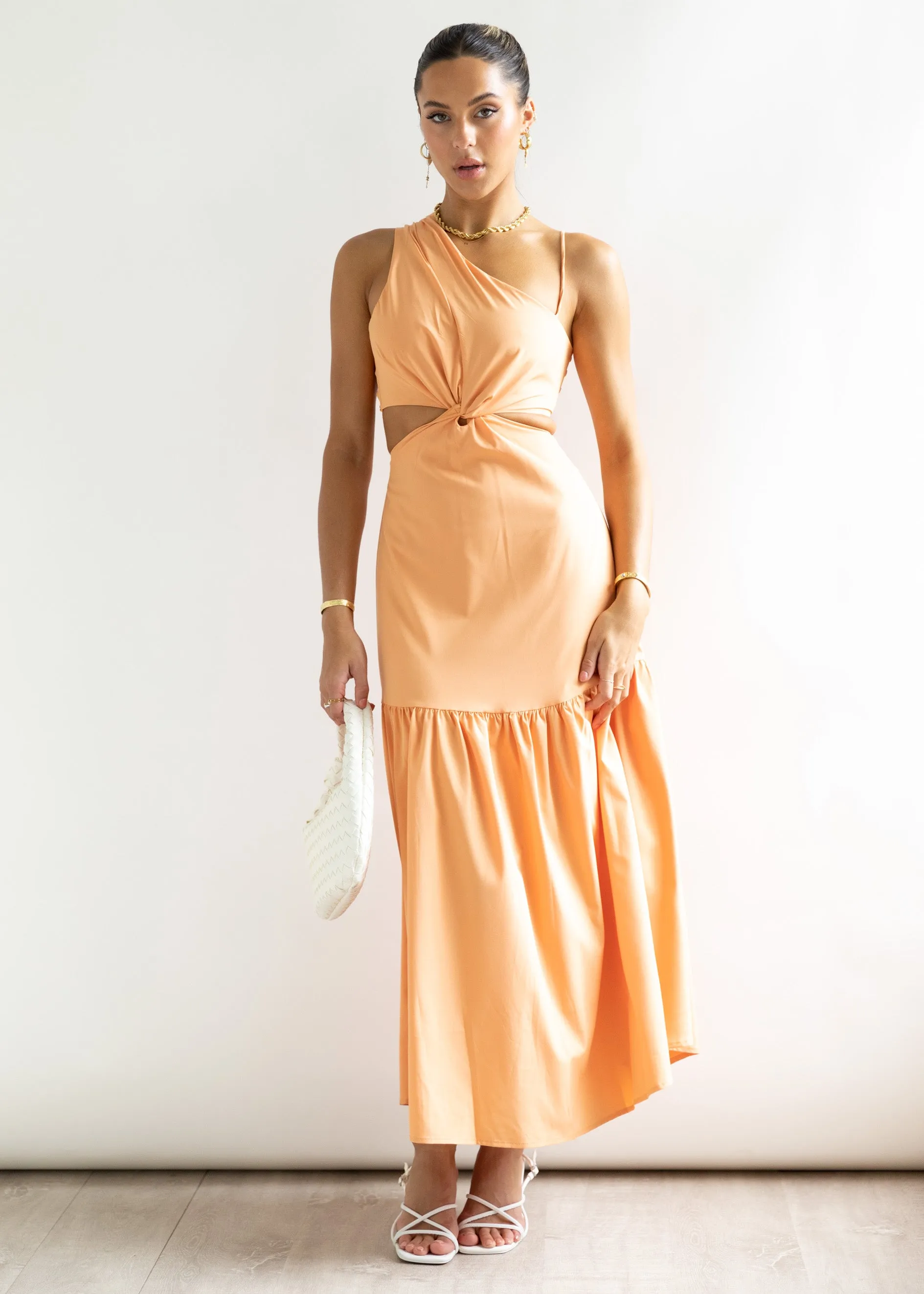 Deltia One Shoulder Maxi Dress - Mango sold by Gingham & Heels product image thumbnail 3