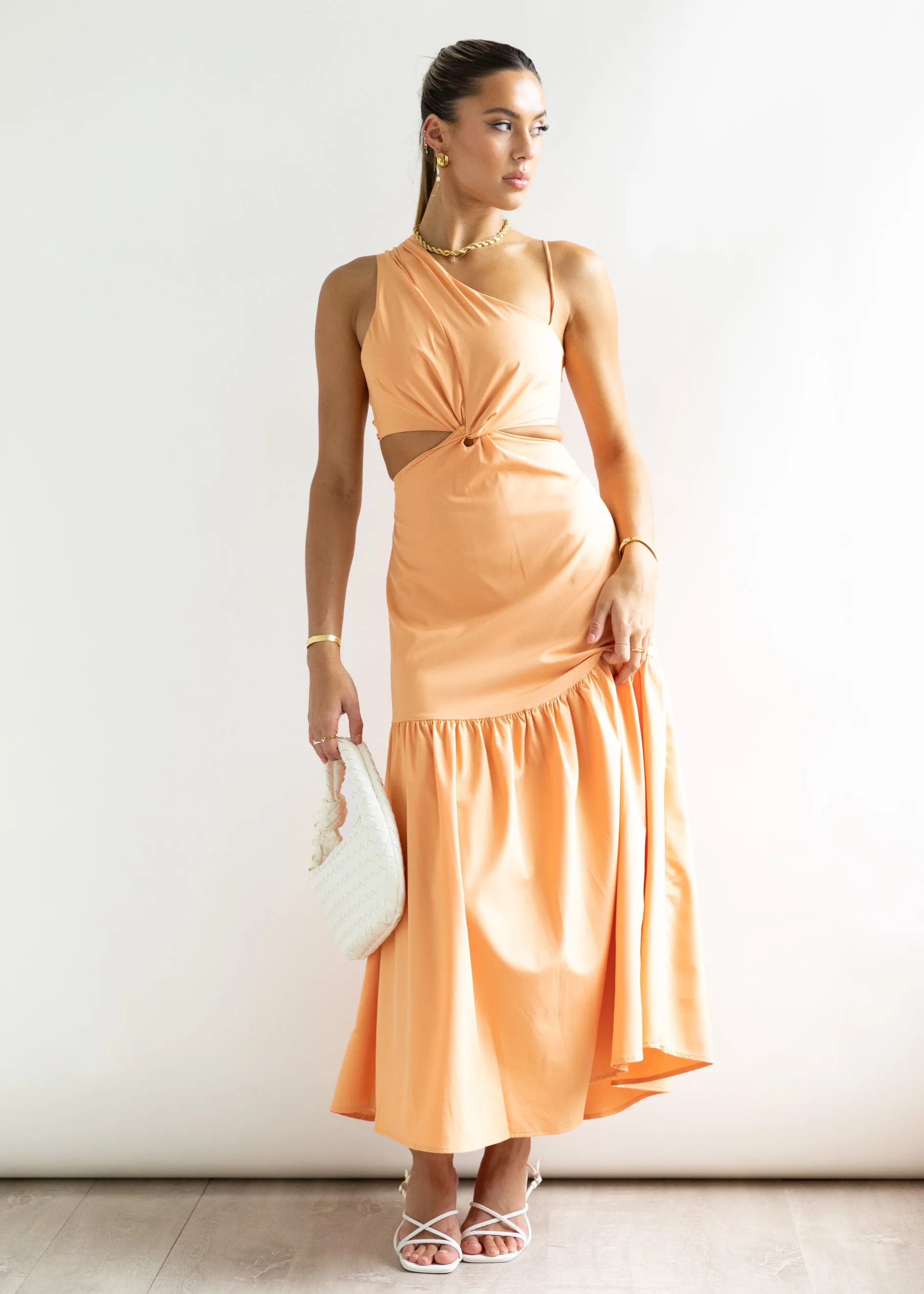 Deltia One Shoulder Maxi Dress - Mango sold by Gingham & Heels product image thumbnail 4