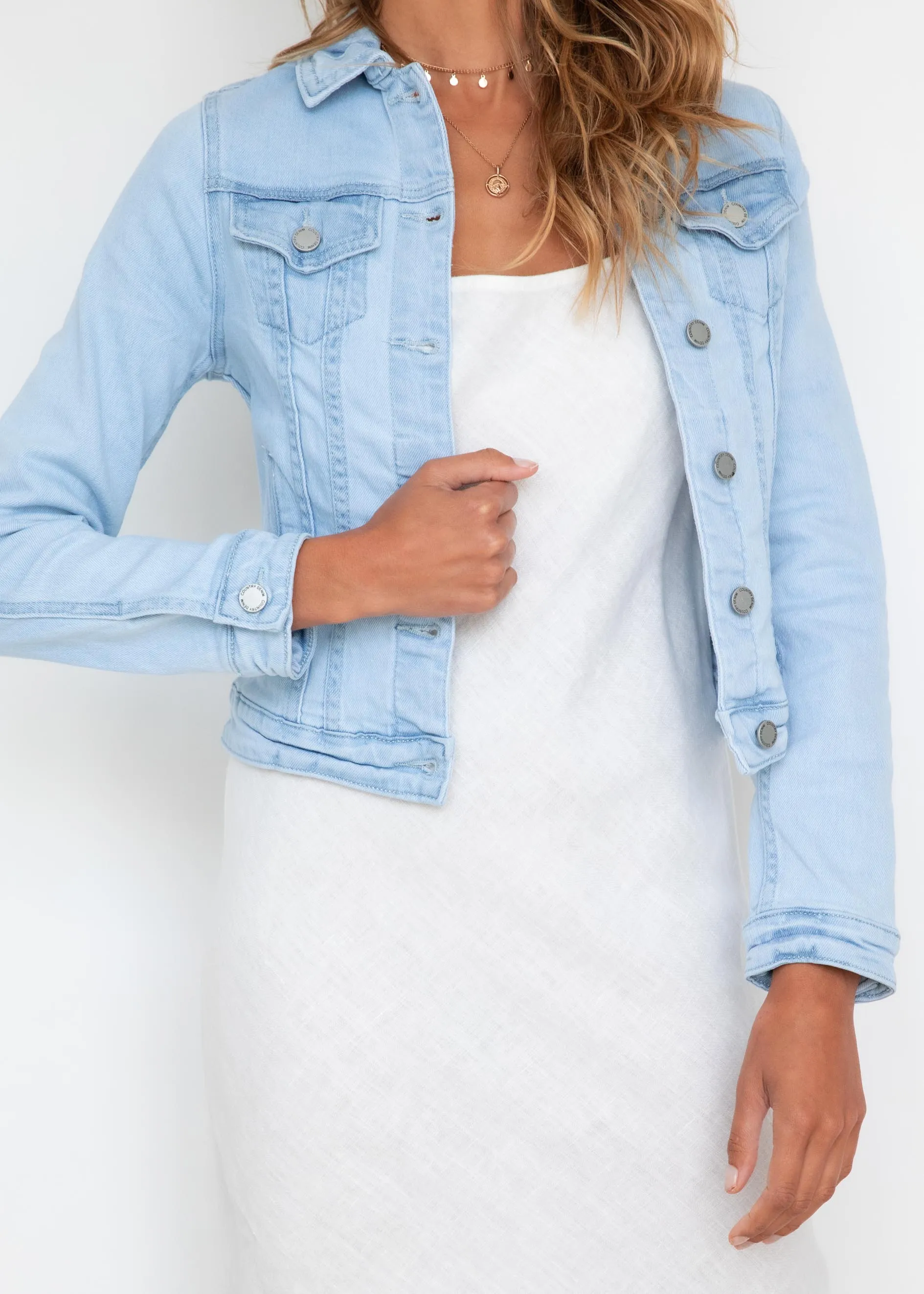 Tania Denim Jacket - Light Blue sold by Gingham & Heels product image thumbnail 2