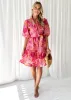 Eeser Dress - Pink Jacquard sold by Gingham & Heels