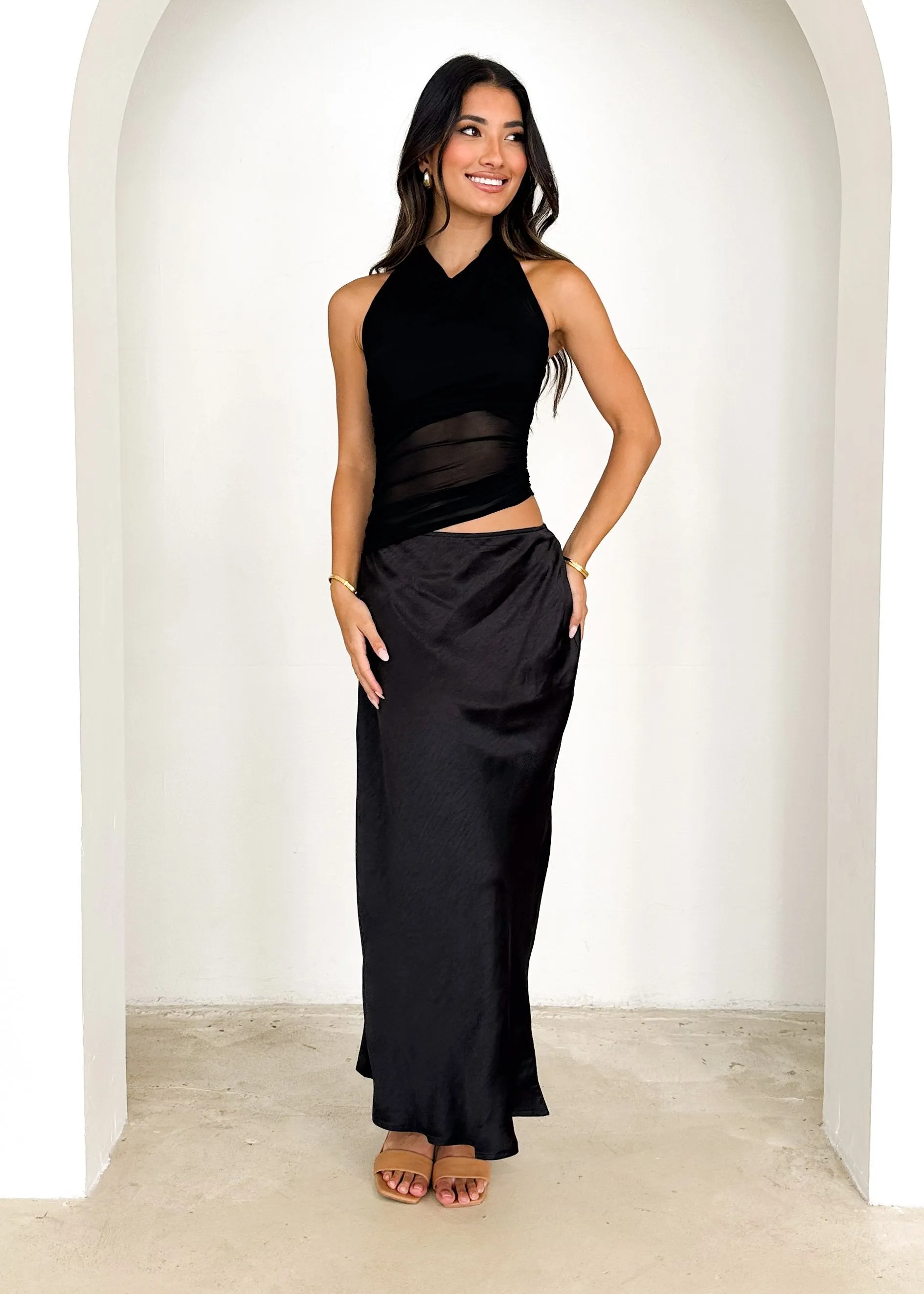 Renata Halter Maxi Dress - Black sold by Gingham & Heels product image thumbnail 3