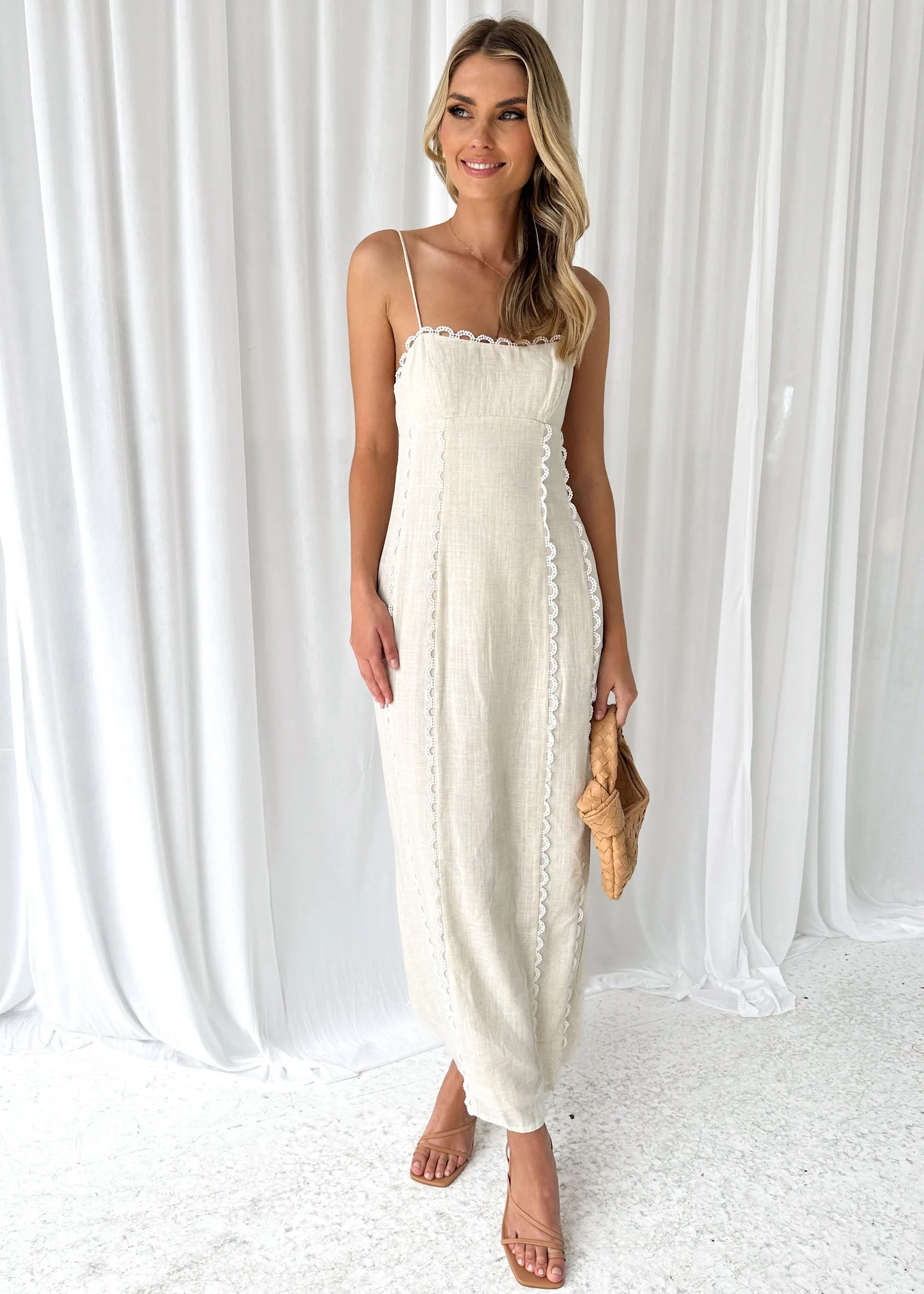 Maylor Maxi Dress - Beige sold by Gingham & Heels product image thumbnail 2