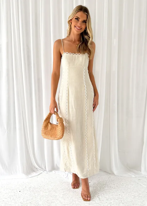 Maylor Maxi Dress - Beige sold by Gingham & Heels