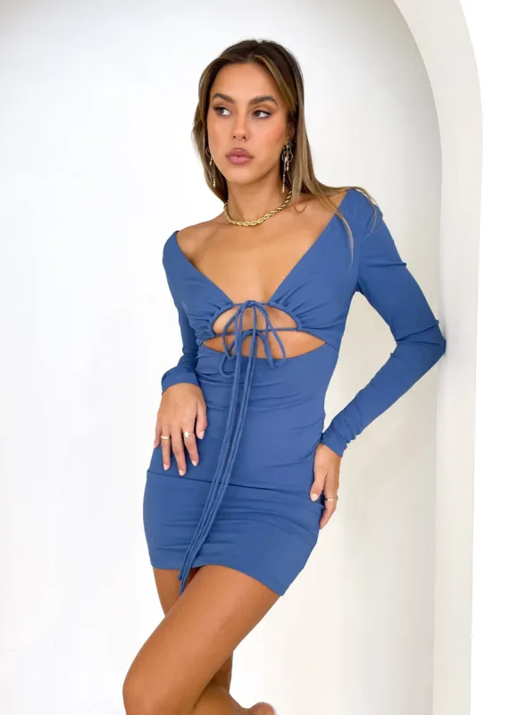 Pushing Boundaries Dress - Cobalt sold by Gingham & Heels