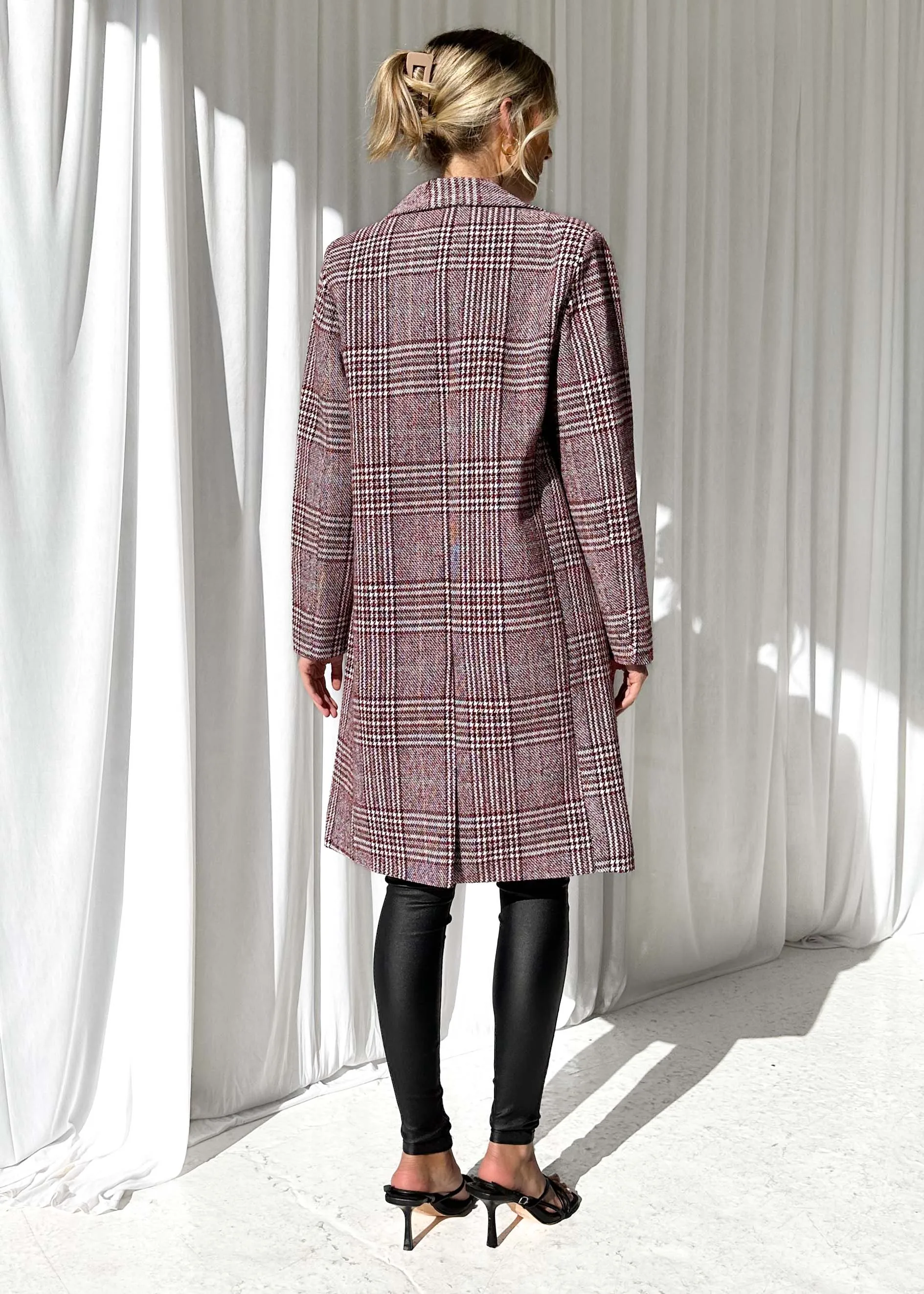 Jarren Coat - Red Check sold by Gingham & Heels product image thumbnail 5