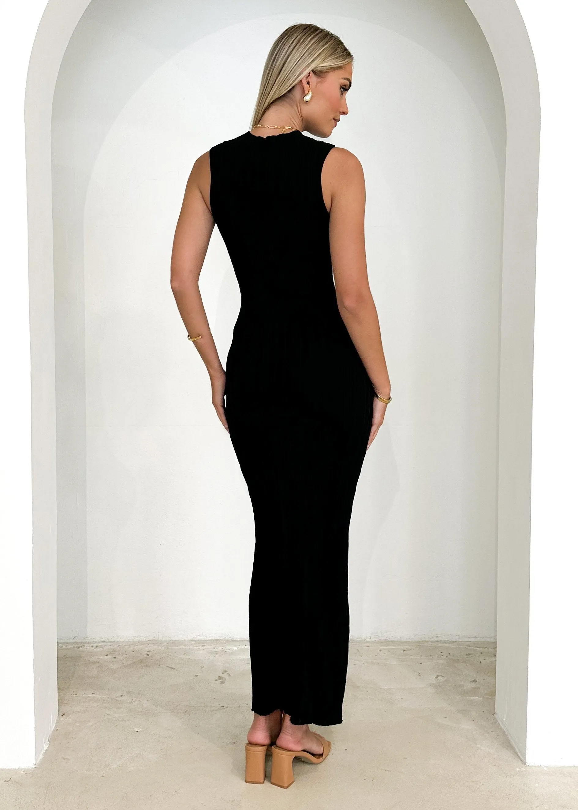 Edsoe Knit Midi Dress - Black sold by Gingham & Heels product image thumbnail 5