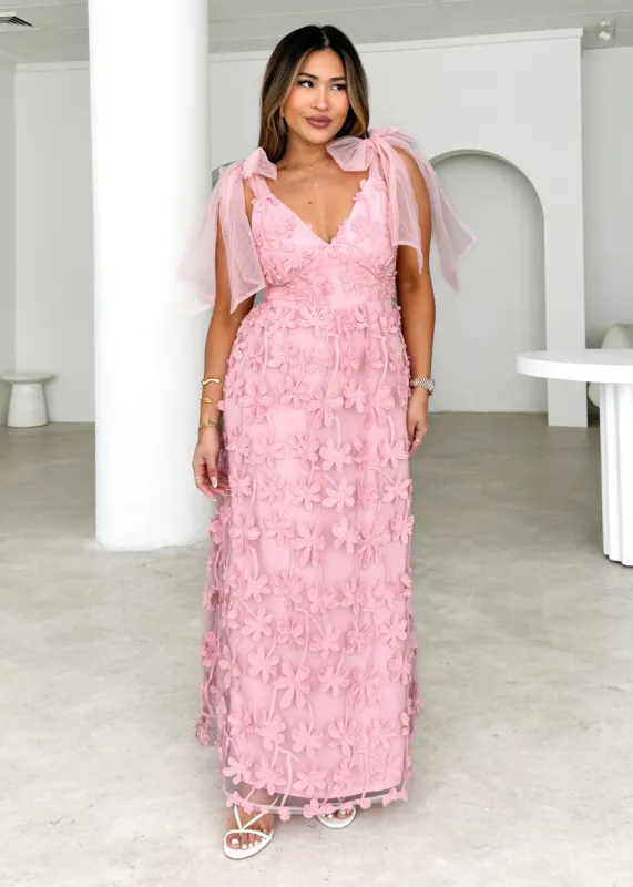 Celestial Midi Dress - Blush sold by Gingham & Heels