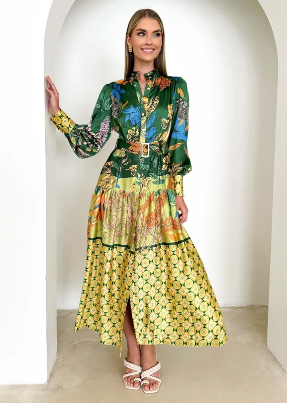 Naira Maxi Dress - Green Banksia sold by Gingham & Heels