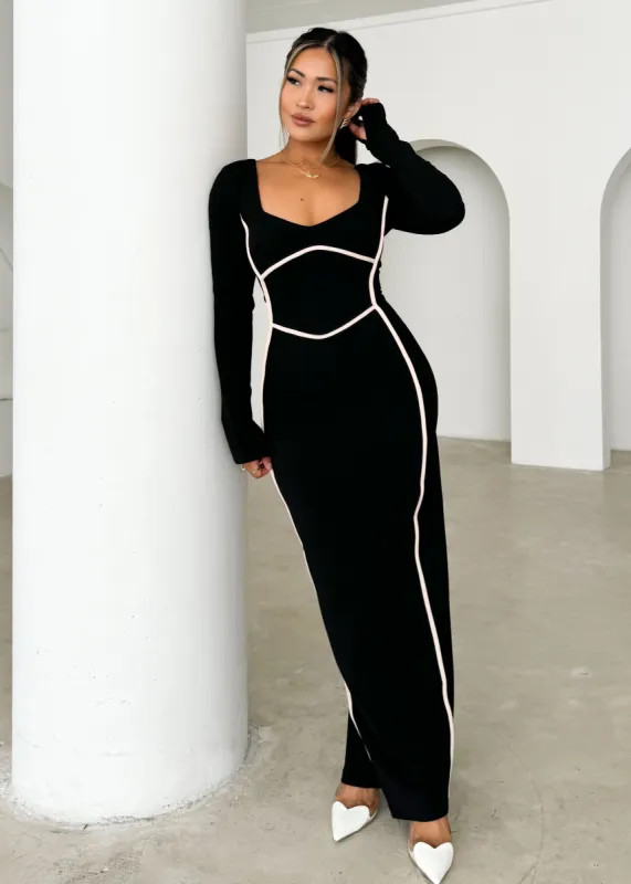 Breeto Maxi Dress - Black sold by Gingham & Heels