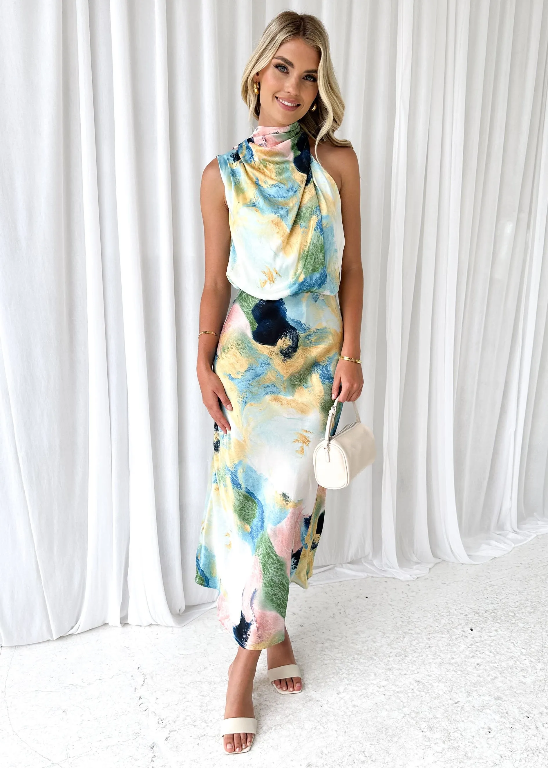 Pella Midi Dress - Pastel Splash sold by Gingham & Heels product image thumbnail 3