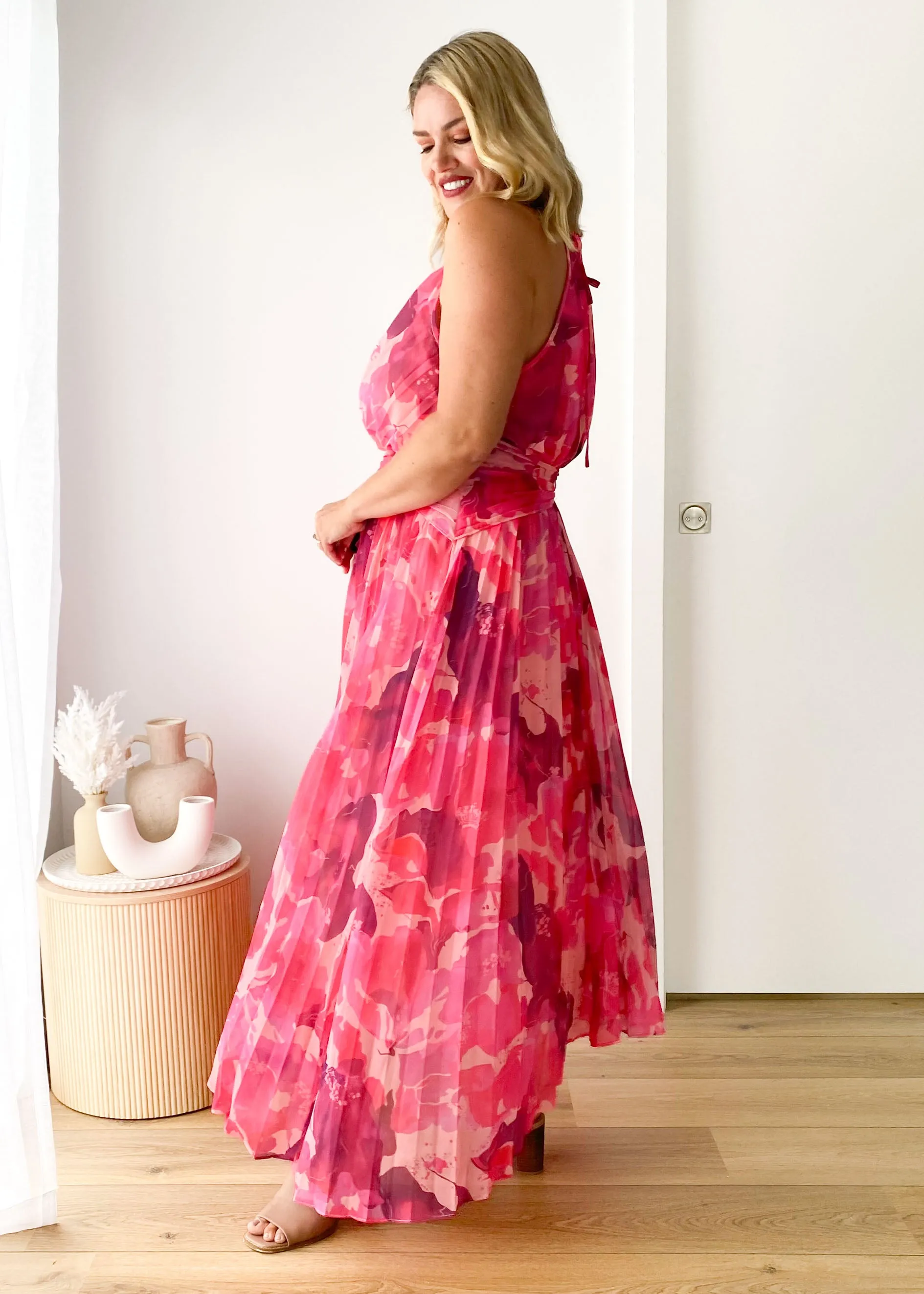 Bettino Midi Dress - Magenta Rush sold by Gingham & Heels product image thumbnail 5
