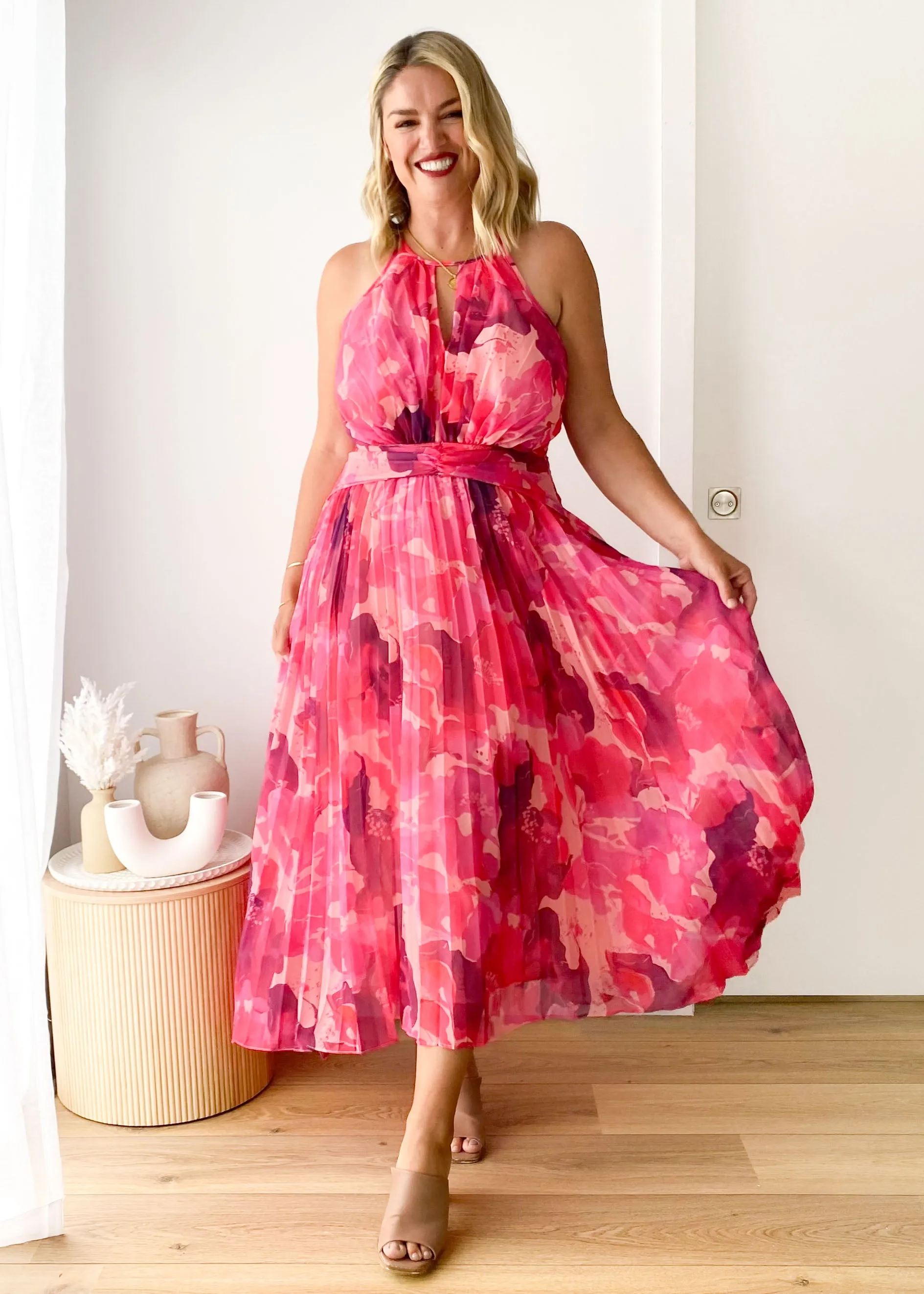 Bettino Midi Dress - Magenta Rush sold by Gingham & Heels product image thumbnail 2