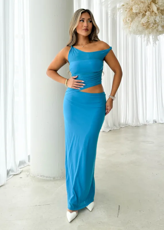 Brielle Maxi Dress - Ocean sold by Gingham & Heels