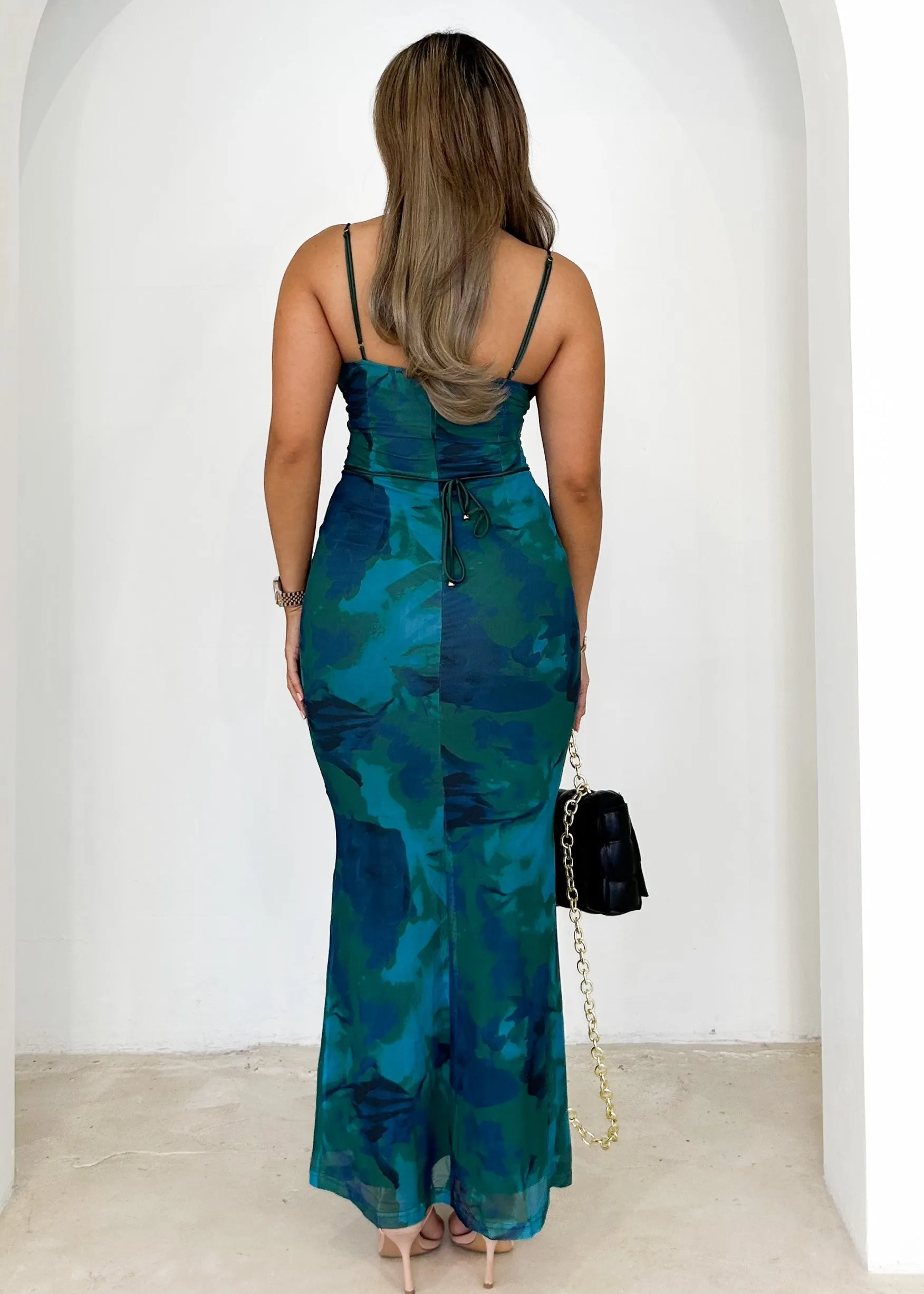 Ferissa Maxi Dress - Ocean Splash sold by Gingham & Heels product image thumbnail 5