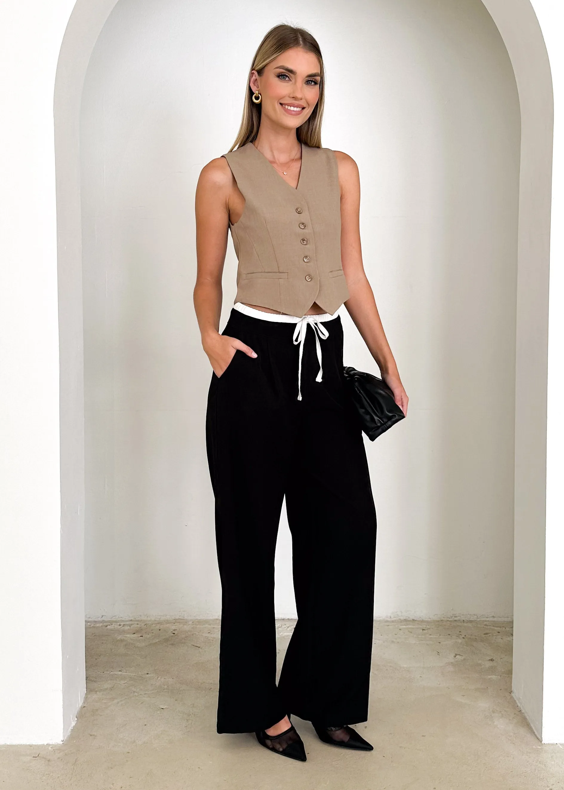 Zesra Vest - Taupe sold by Gingham & Heels product image thumbnail 4