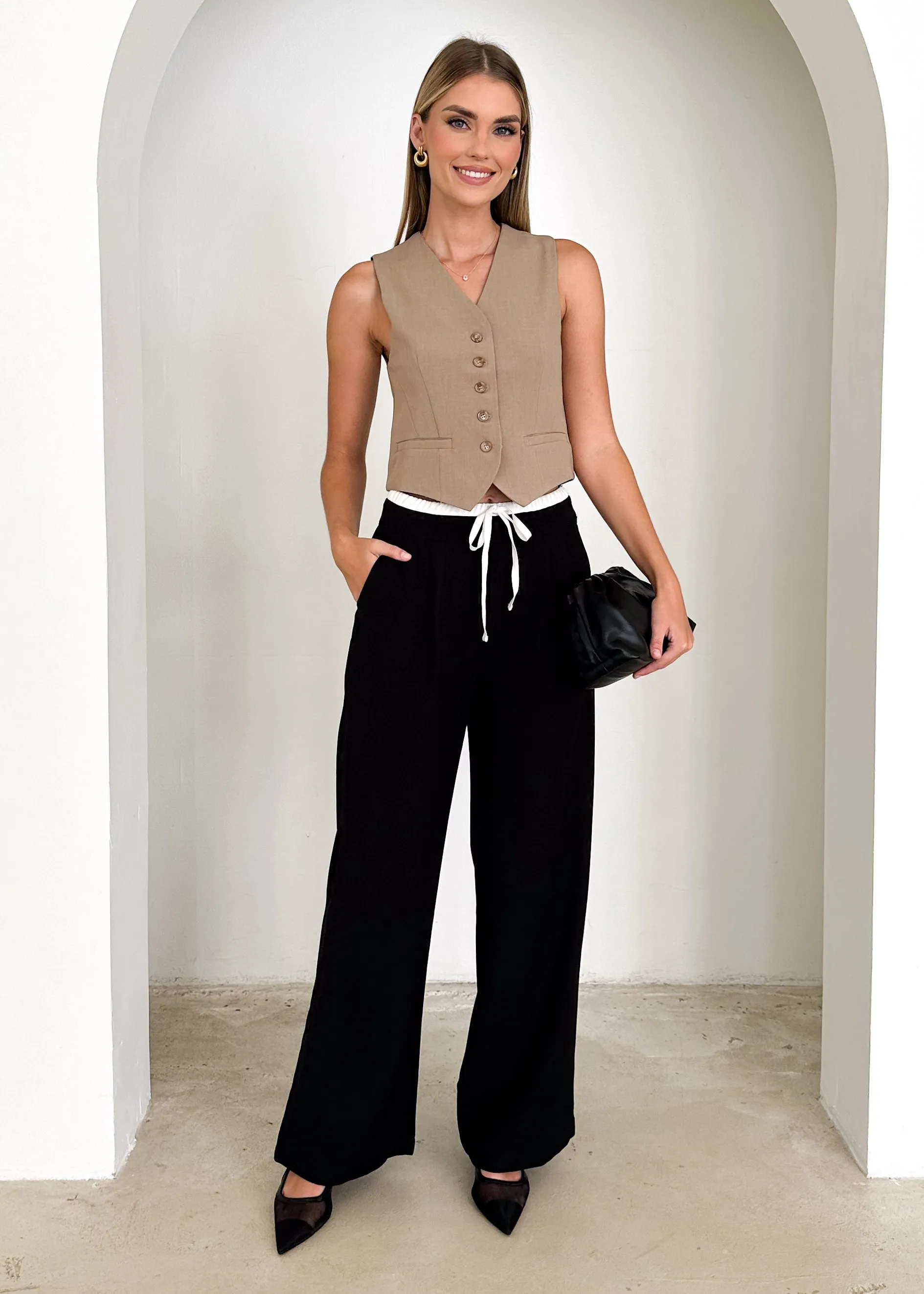 Zesra Vest - Taupe sold by Gingham & Heels product image thumbnail 3