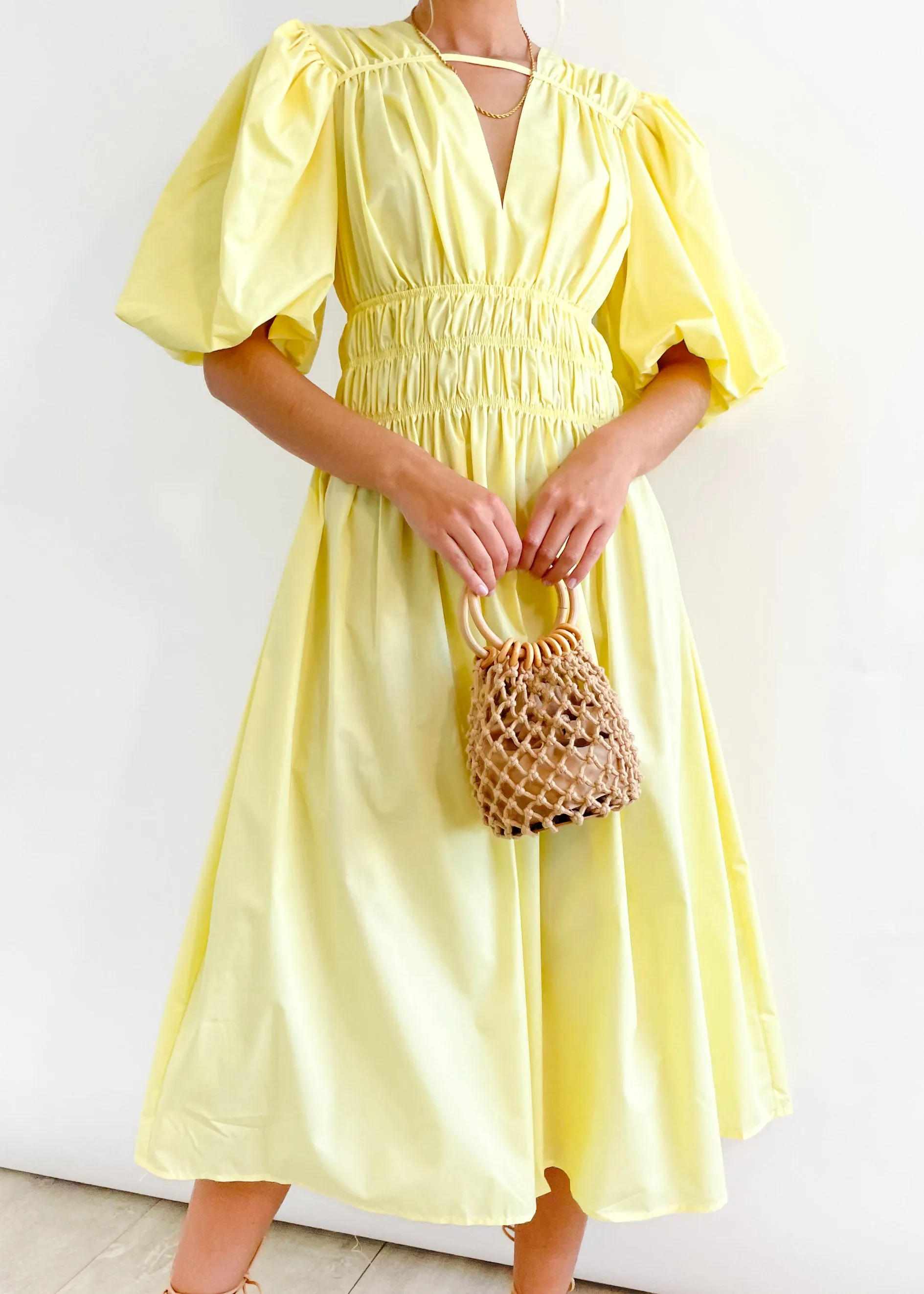 Alexia Midi Dress - Yellow sold by Gingham & Heels product image thumbnail 3