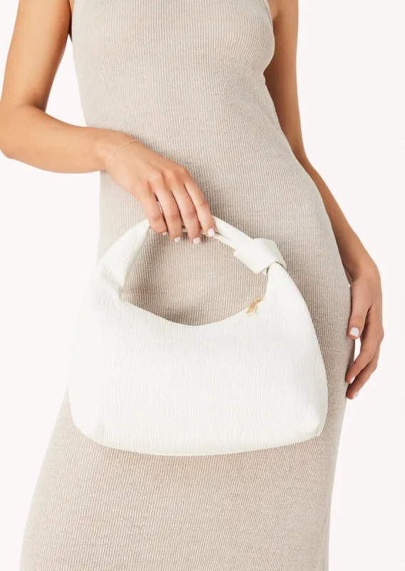 Sage Handle Bag - Bone Texture sold by Gingham & Heels