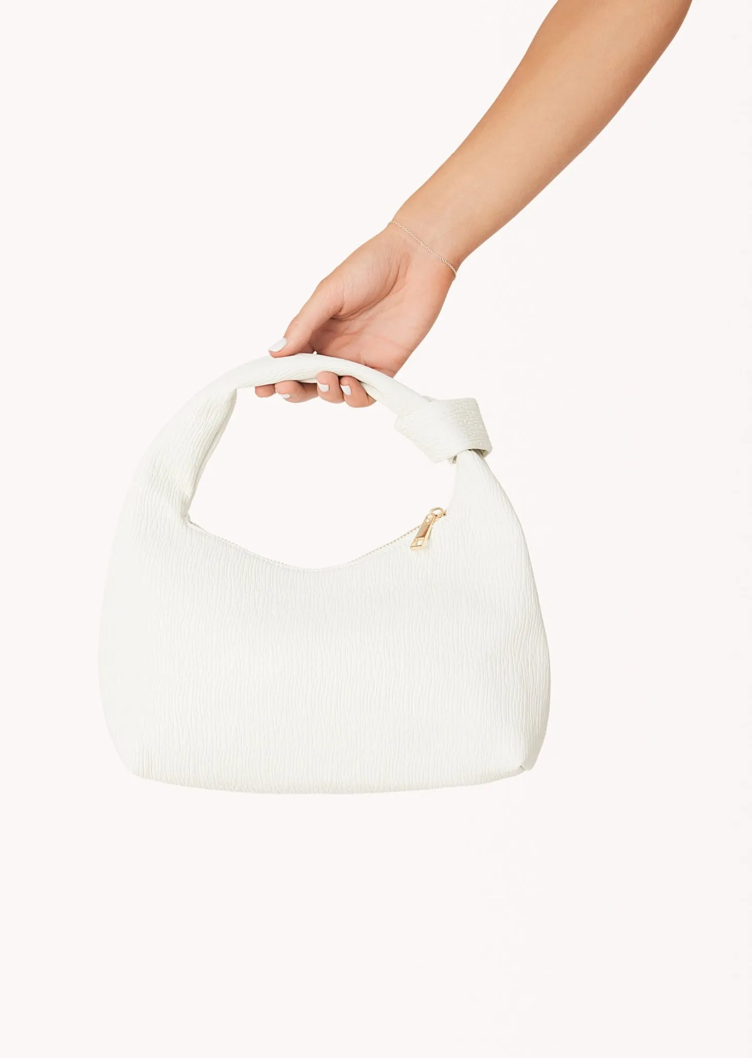 Sage Handle Bag - Bone Texture sold by Gingham & Heels product image thumbnail 2