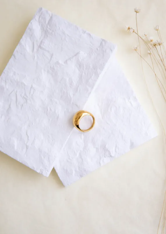 Cuba Gold Plated Ring - Gold sold by Gingham & Heels