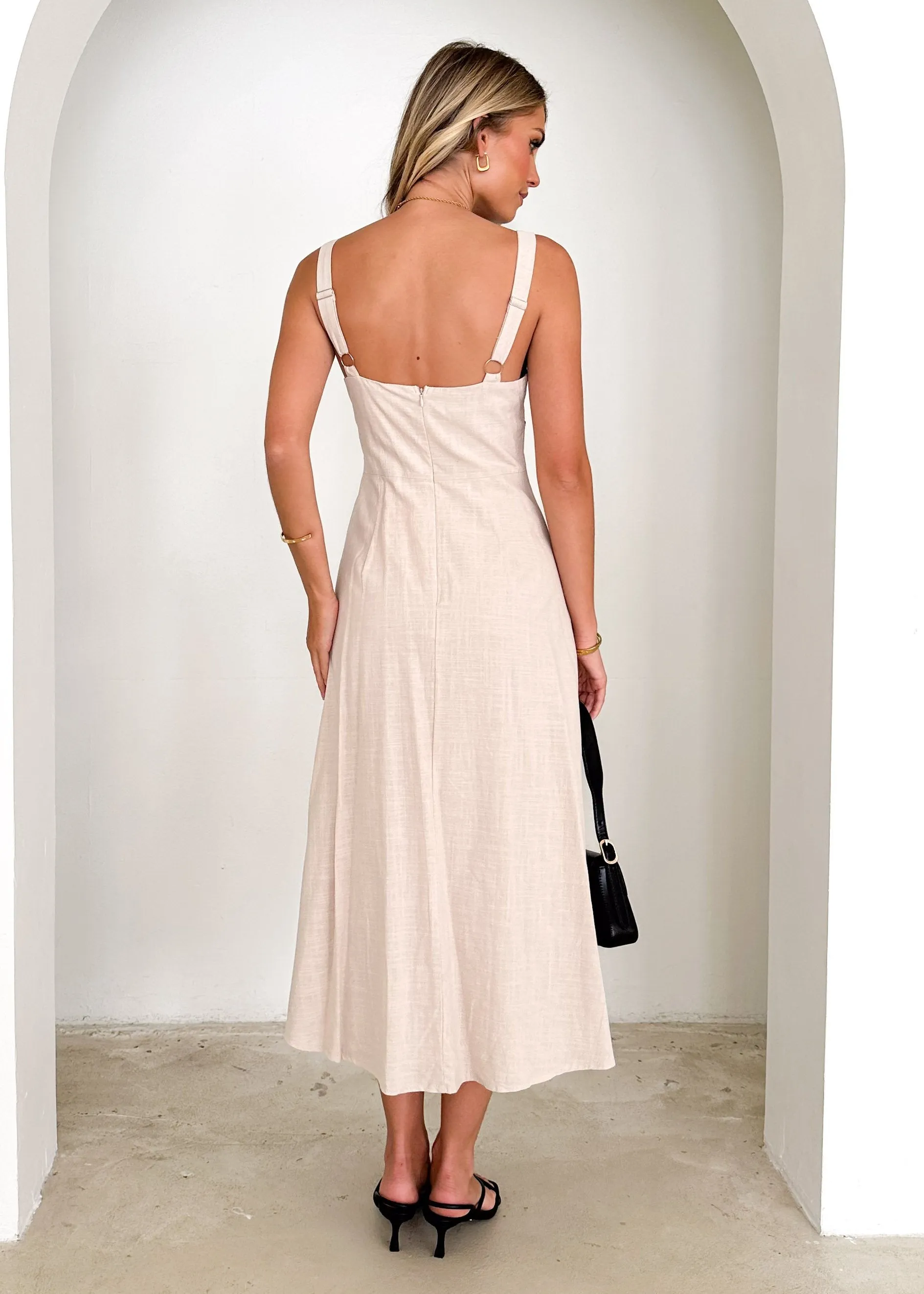 Nicolla Midi Dress - Sand sold by Gingham & Heels product image thumbnail 5