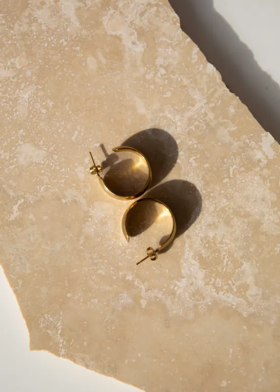 Lennox Gold Plated Earrings - Gold sold by Gingham & Heels