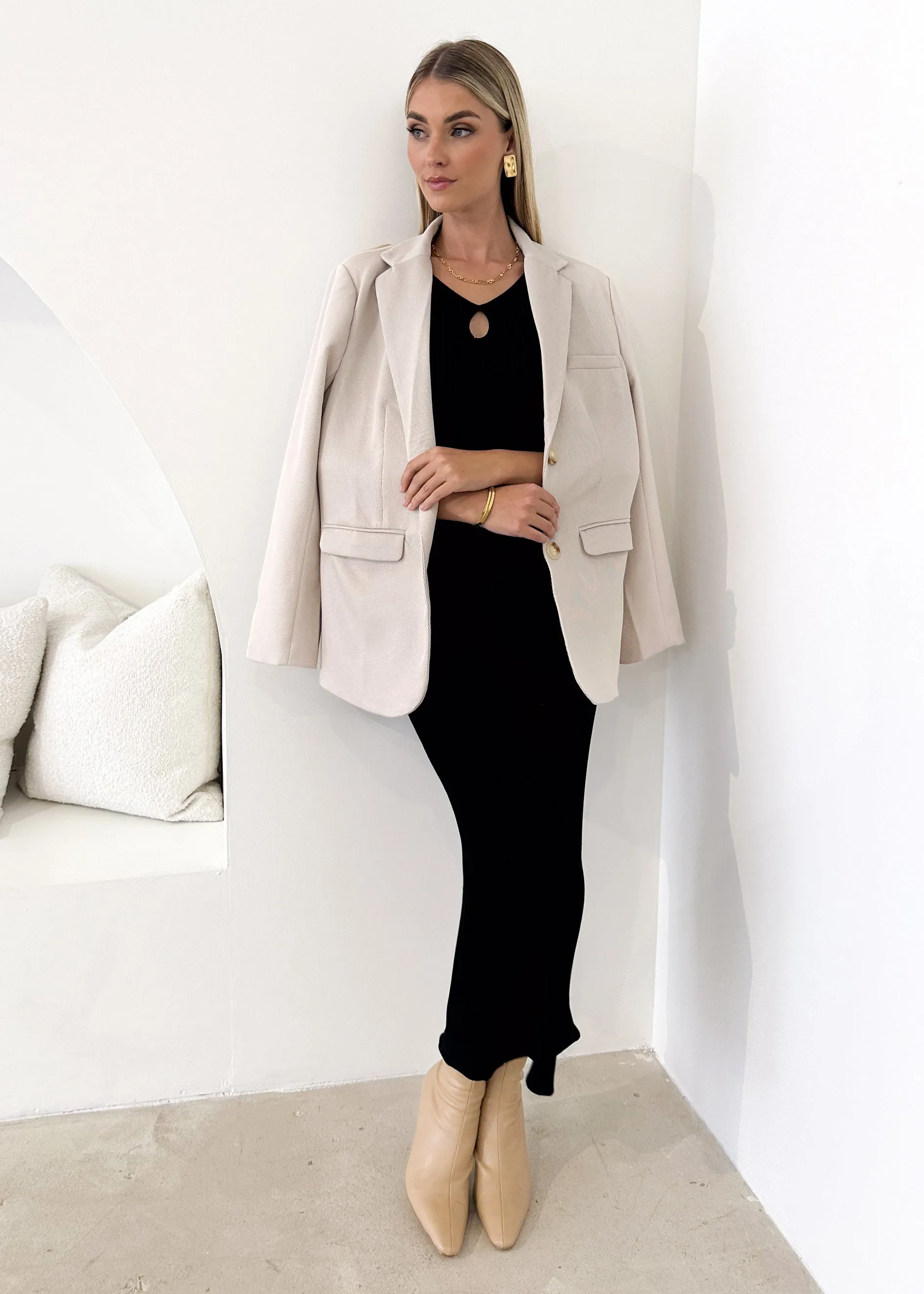 Carver Knit Maxi Dress - Black sold by Gingham & Heels product image thumbnail 2