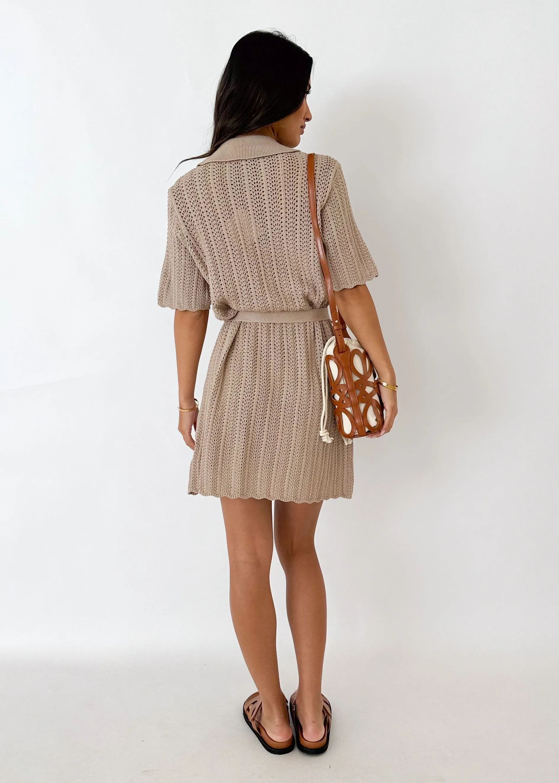 Keeya Crochet Dress - Beige sold by Gingham & Heels product image thumbnail 5