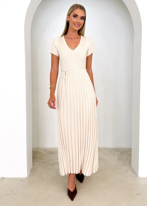 Meller Knit Midi Dress - Cream sold by Gingham & Heels