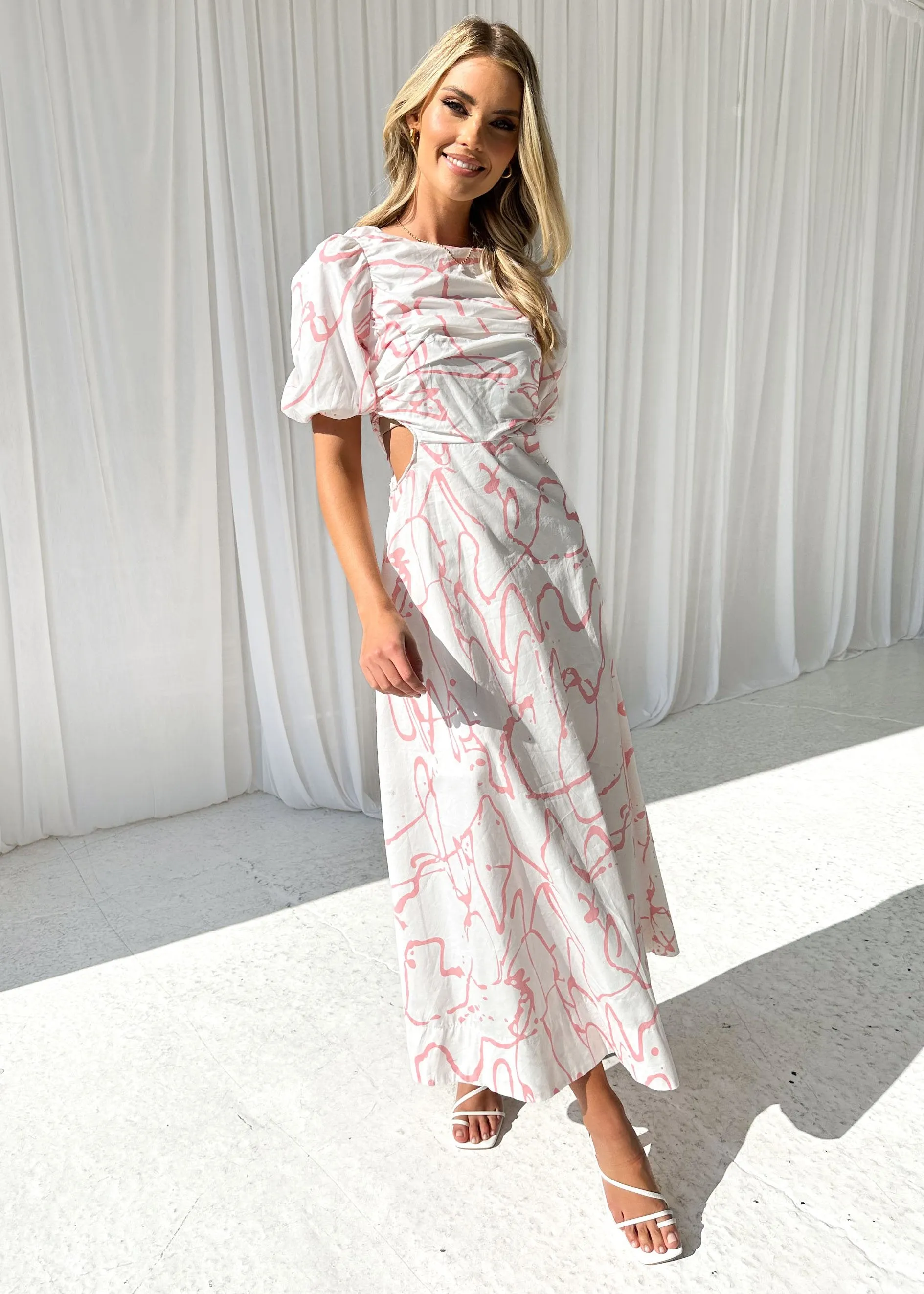 Shella Maxi Dress - Blush Abstract sold by Gingham & Heels product image thumbnail 2