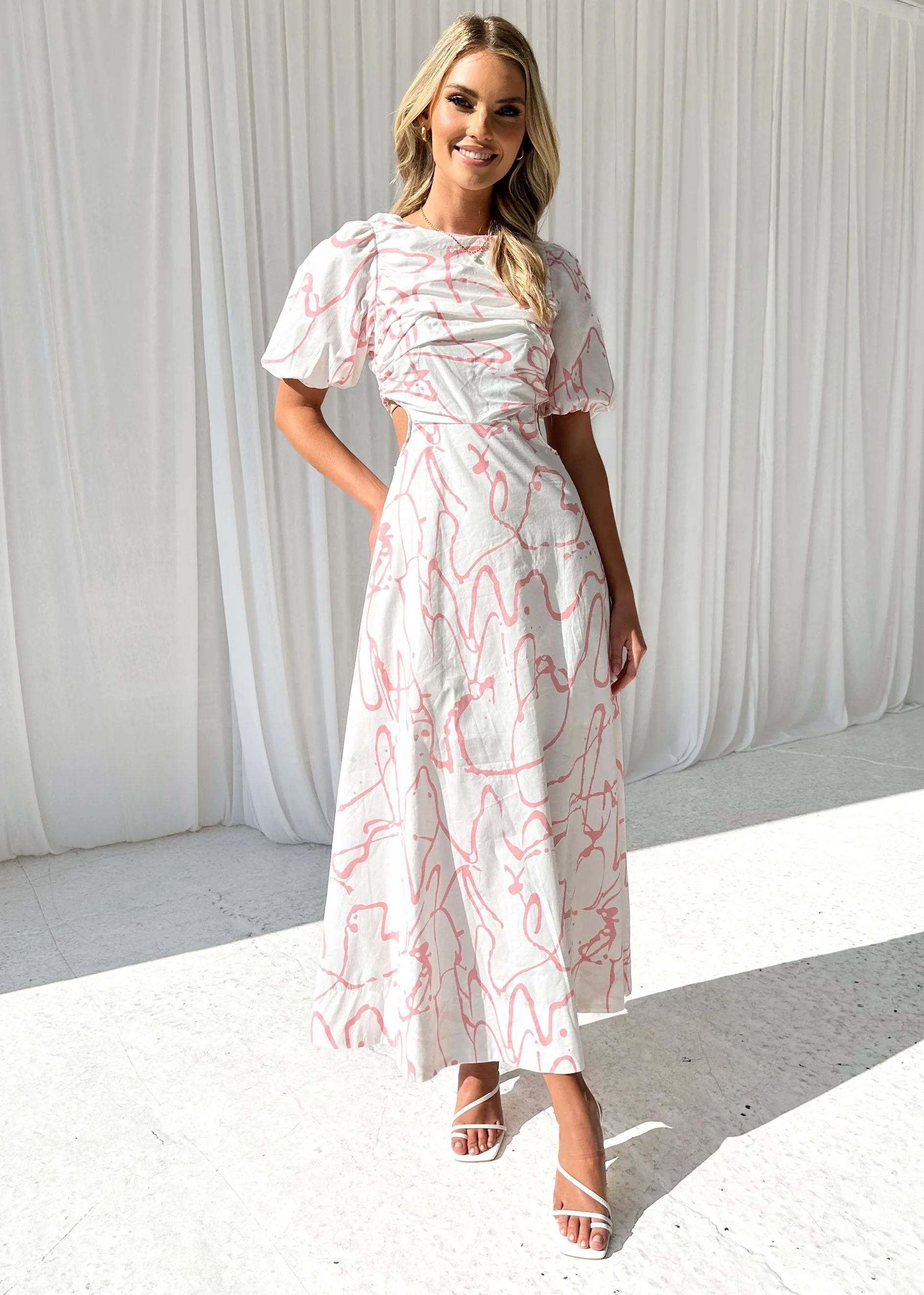 Shella Maxi Dress - Blush Abstract sold by Gingham & Heels product image thumbnail 3