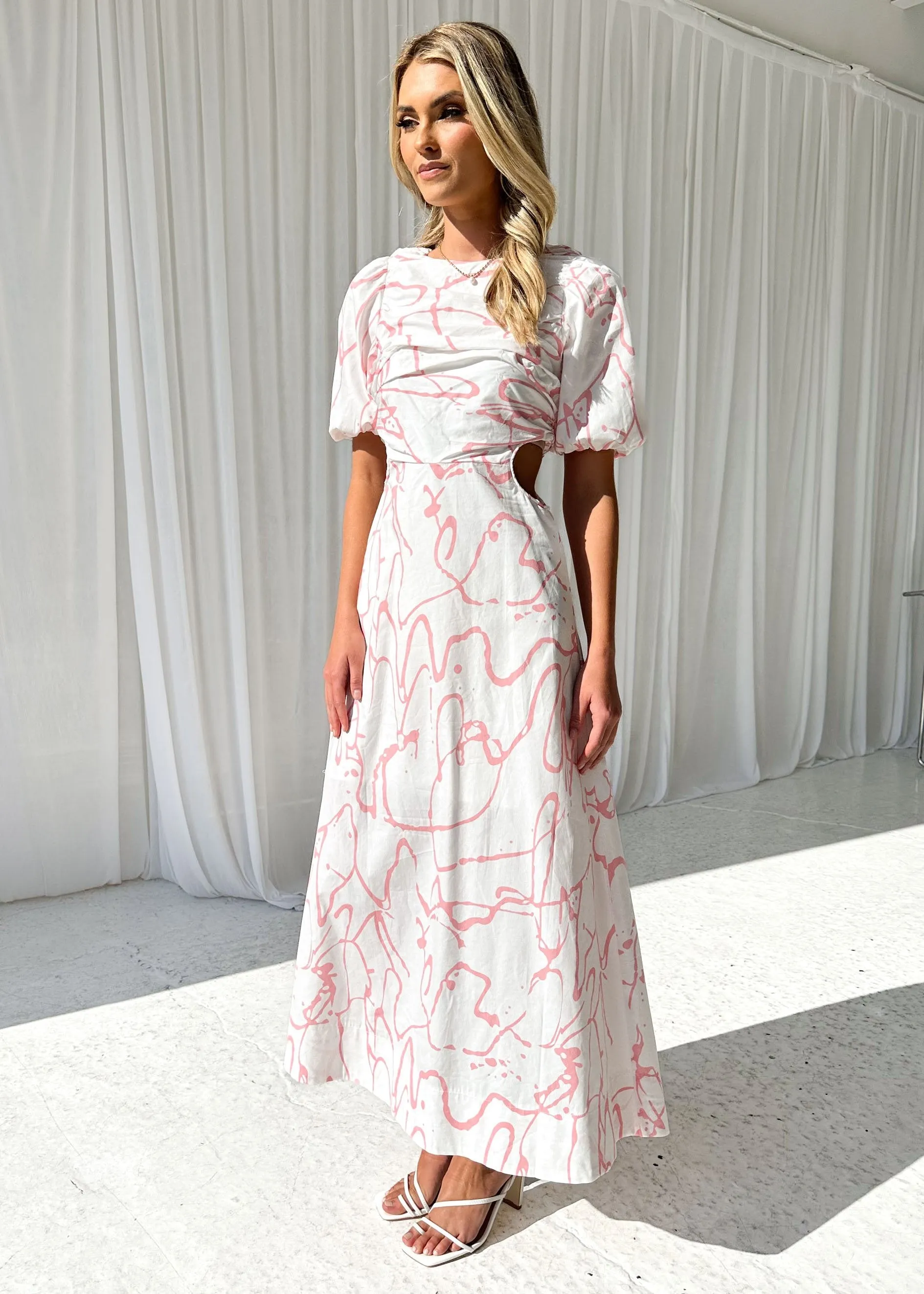 Shella Maxi Dress - Blush Abstract sold by Gingham & Heels product image thumbnail 4