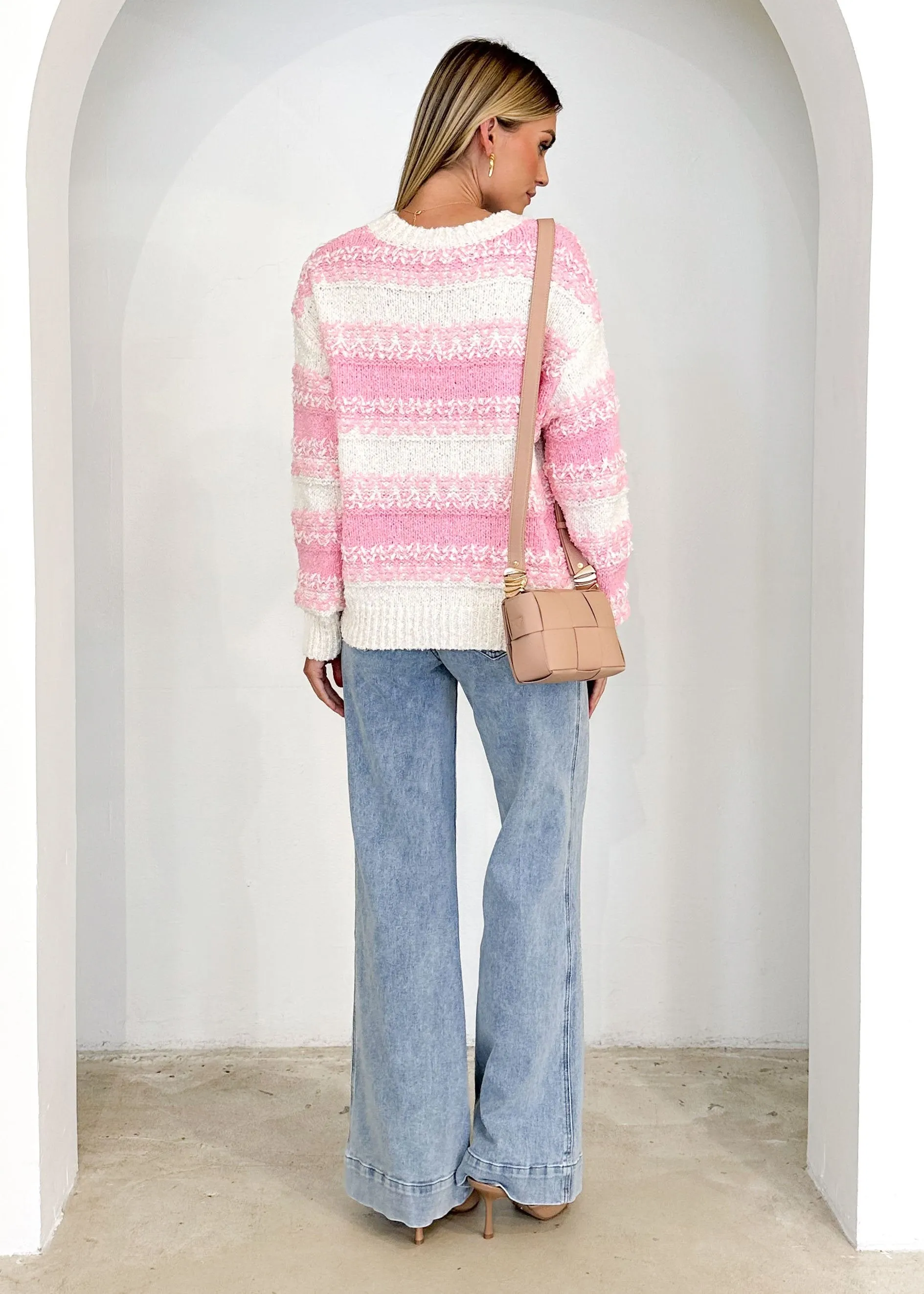 Caspian Sweater - Pink Stripe sold by Gingham & Heels product image thumbnail 5