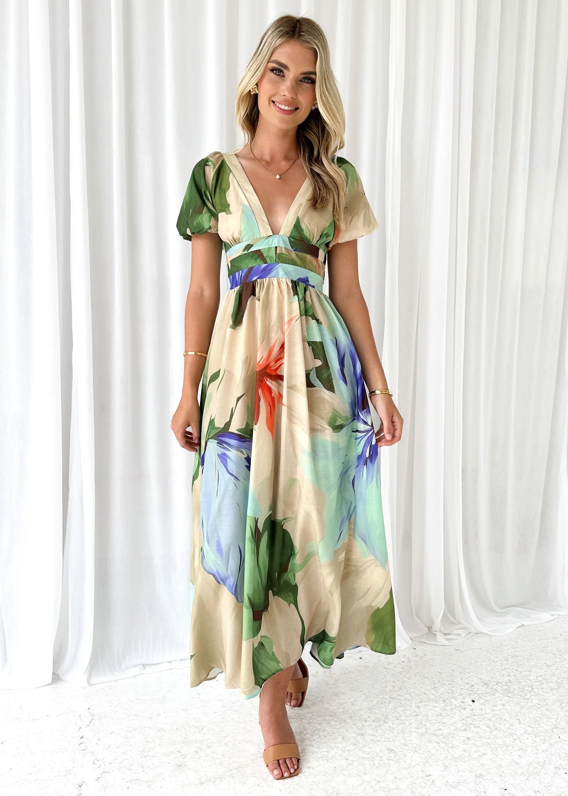 Kyacer Maxi Dress - Fern Flowers sold by Gingham & Heels product image thumbnail 3