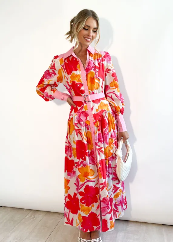 Hattila Maxi Dress - Pink Floral sold by Gingham & Heels