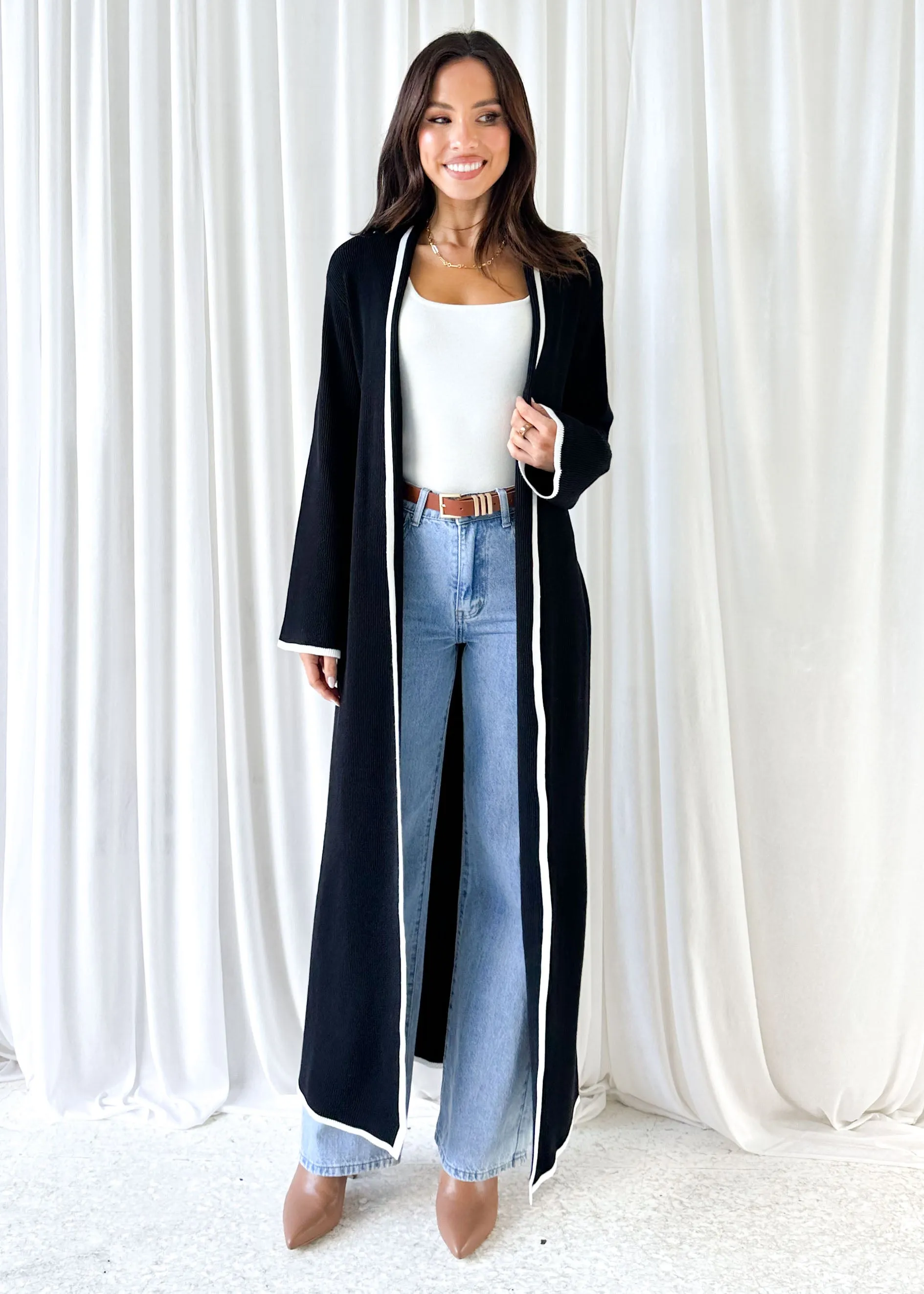 Darlo Cardigan - Black sold by Gingham & Heels