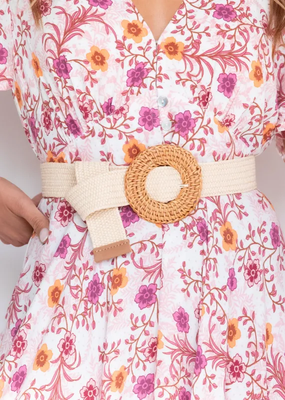 Call Me Belt - Cream sold by Gingham & Heels