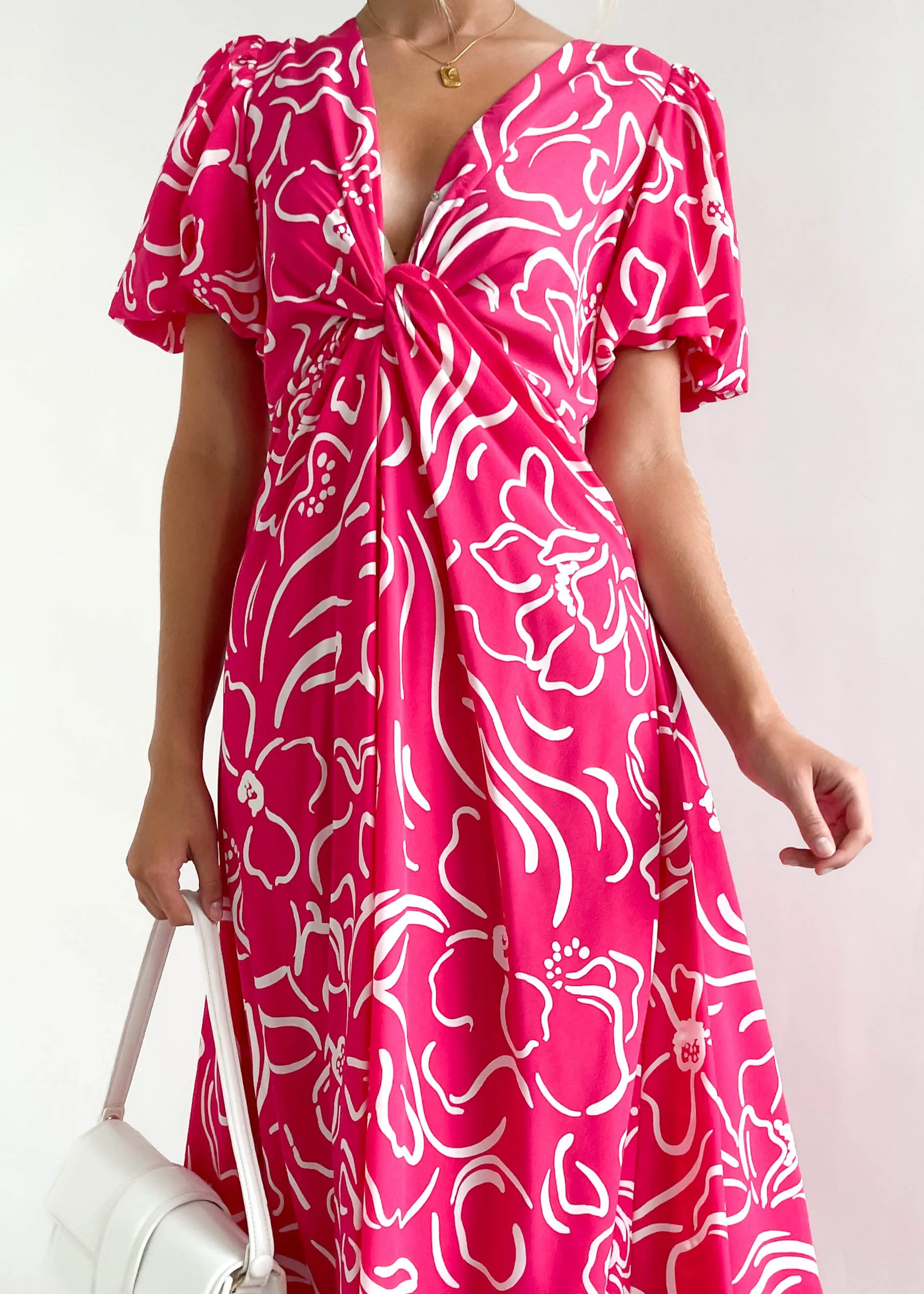 Sahara Midi Dress - Chloe Pink sold by Gingham & Heels product image thumbnail 2