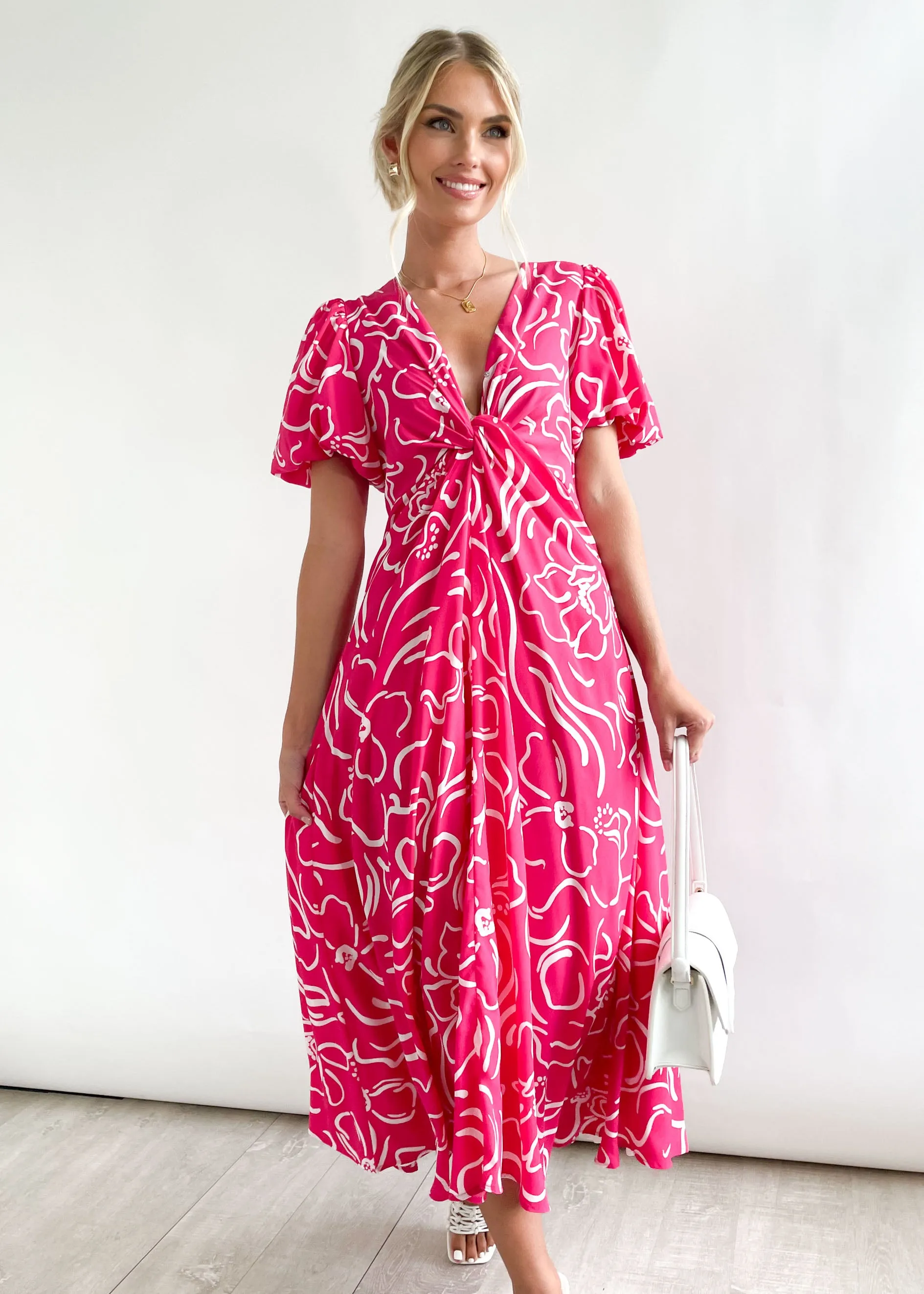 Sahara Midi Dress - Chloe Pink sold by Gingham & Heels product image thumbnail 4