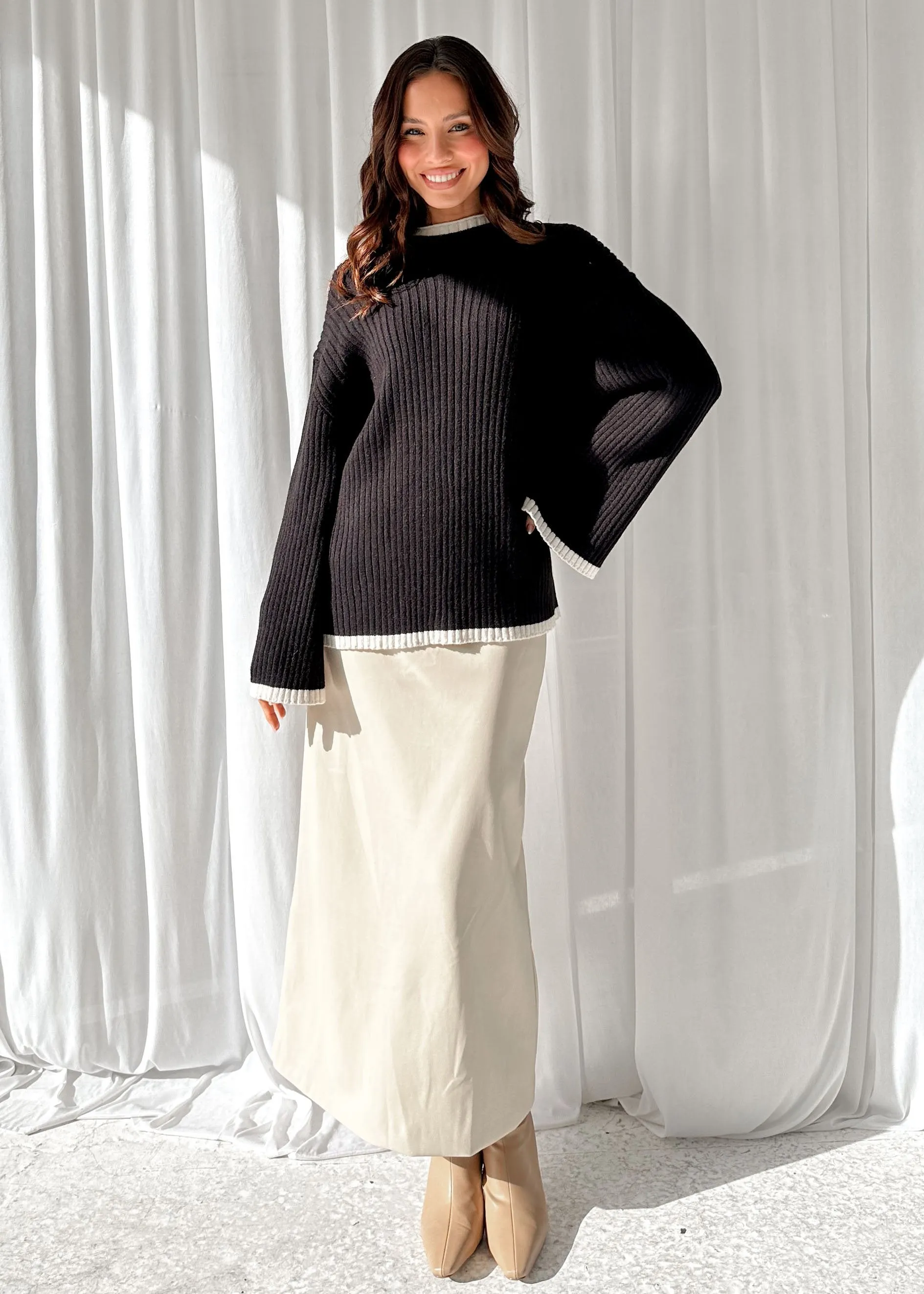 Roltroe Sweater - Black sold by Gingham & Heels