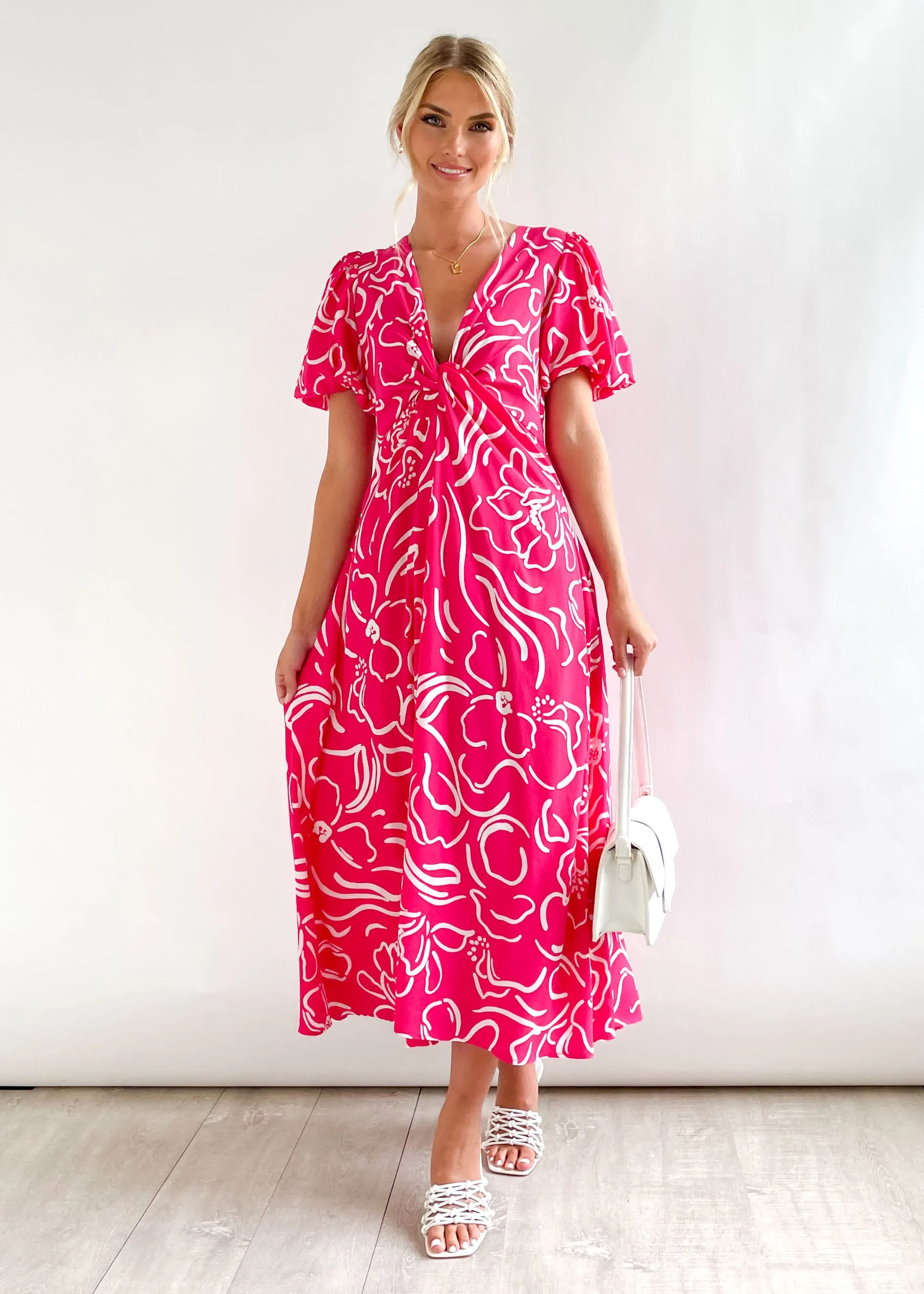 Sahara Midi Dress - Chloe Pink sold by Gingham & Heels product image thumbnail 5