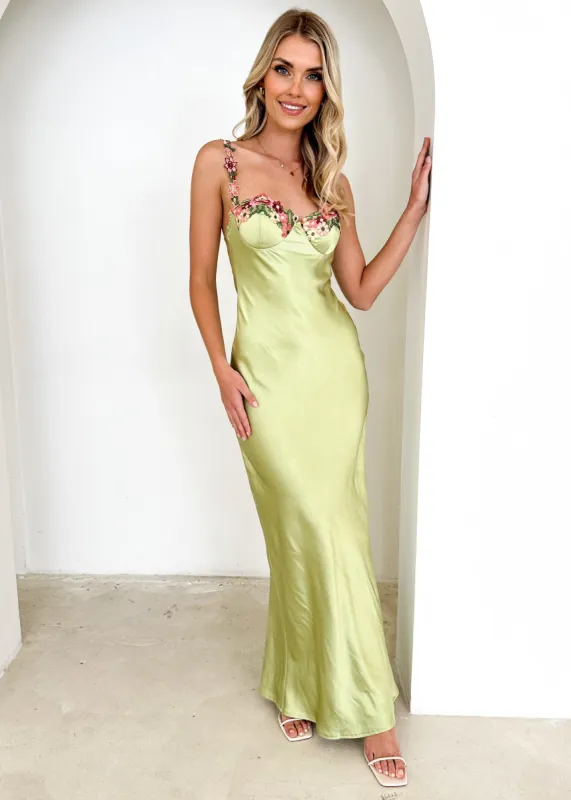Zemba Maxi Dress - Lime sold by Gingham & Heels