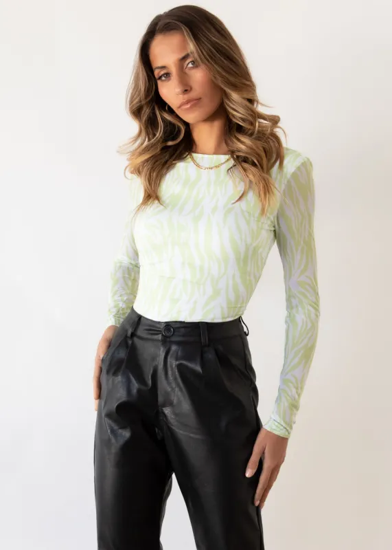 Different City Bodysuit - Lime Tiger sold by Gingham & Heels