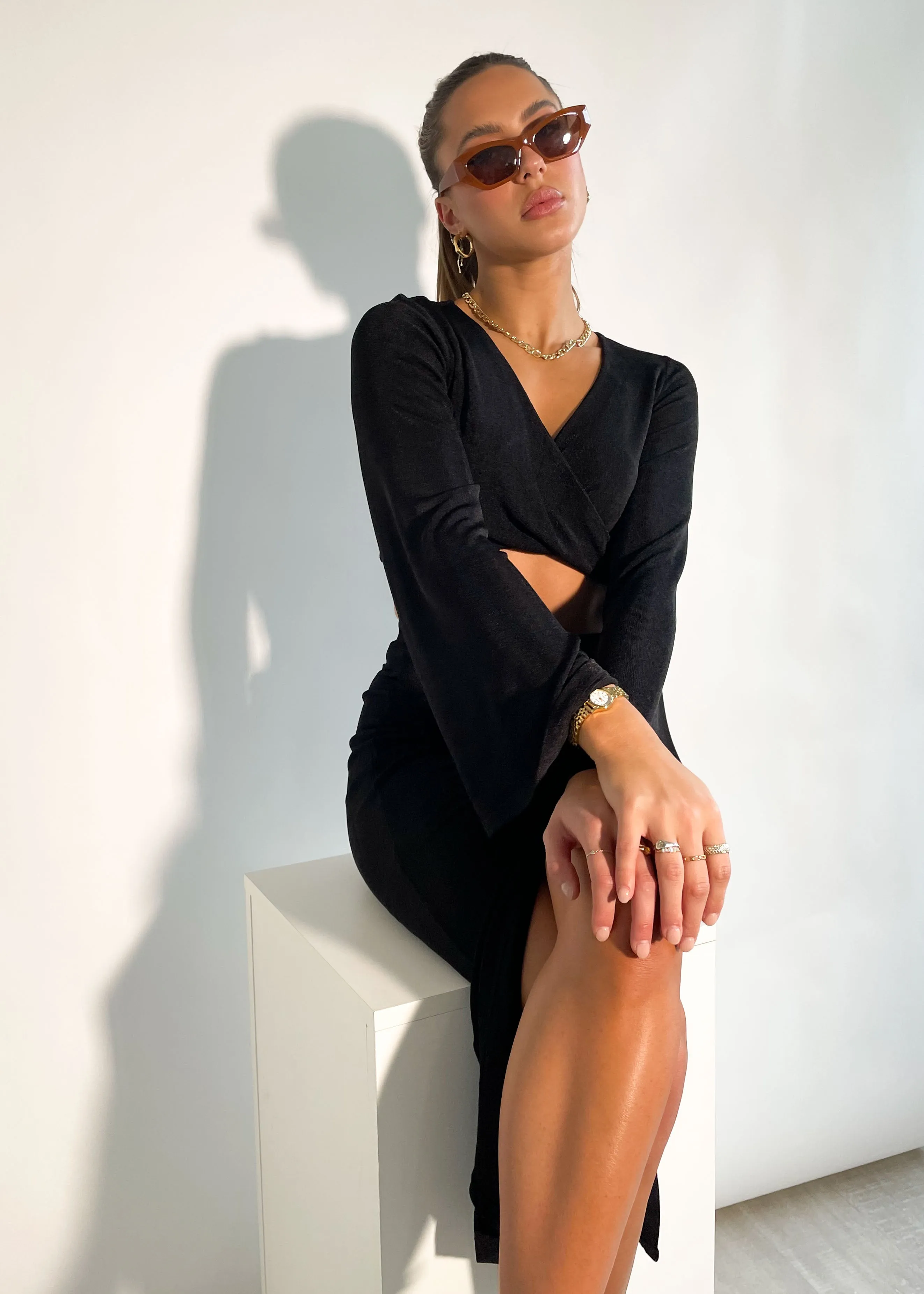 Taleah Midi Skirt - Black sold by Gingham & Heels product image thumbnail 4