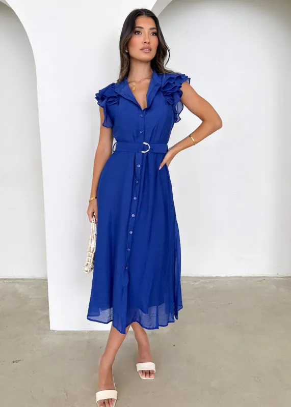 Tasto Midi Dress - Cobalt sold by Gingham & Heels